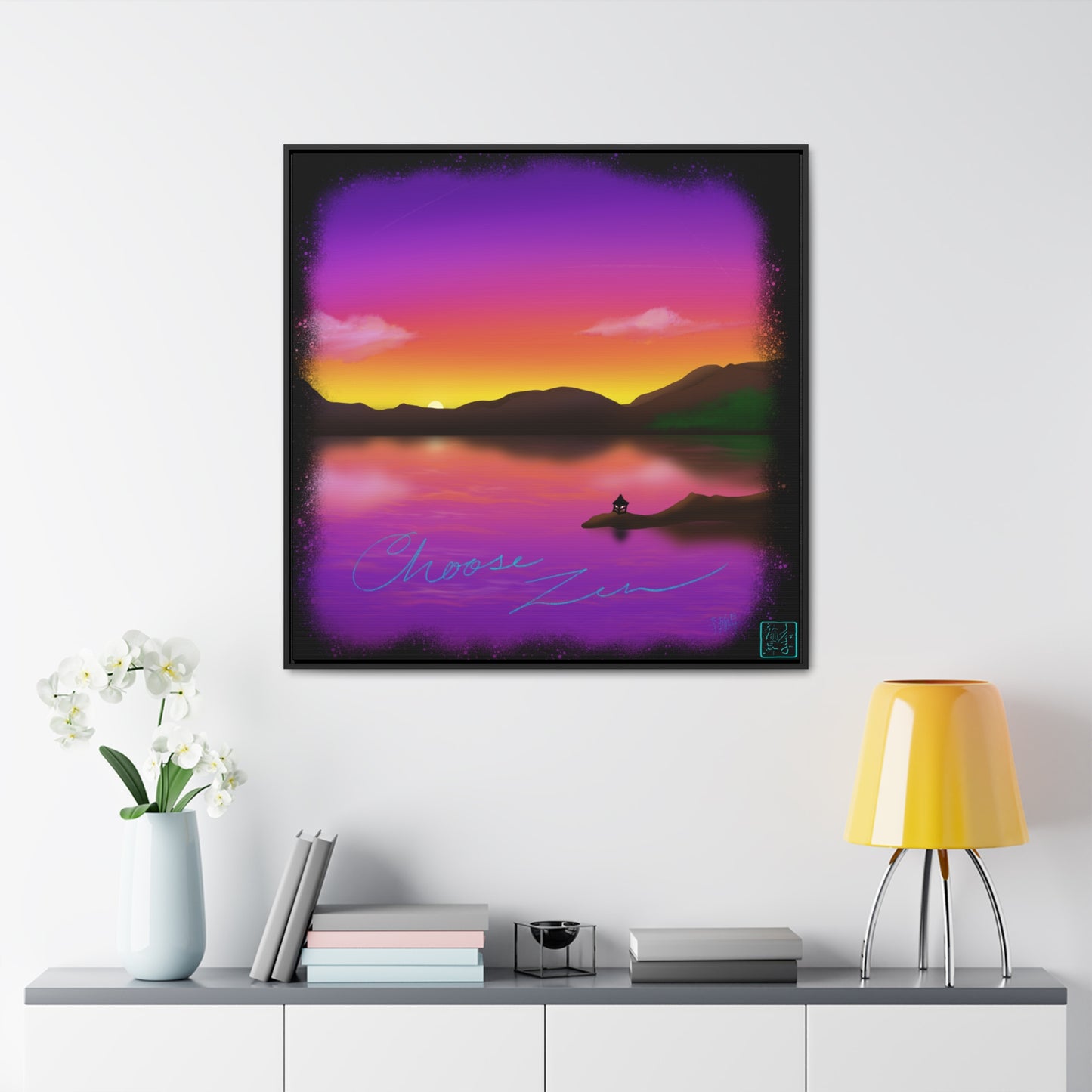 Choose Zen - Gallery Canvas Wraps, Square Frame