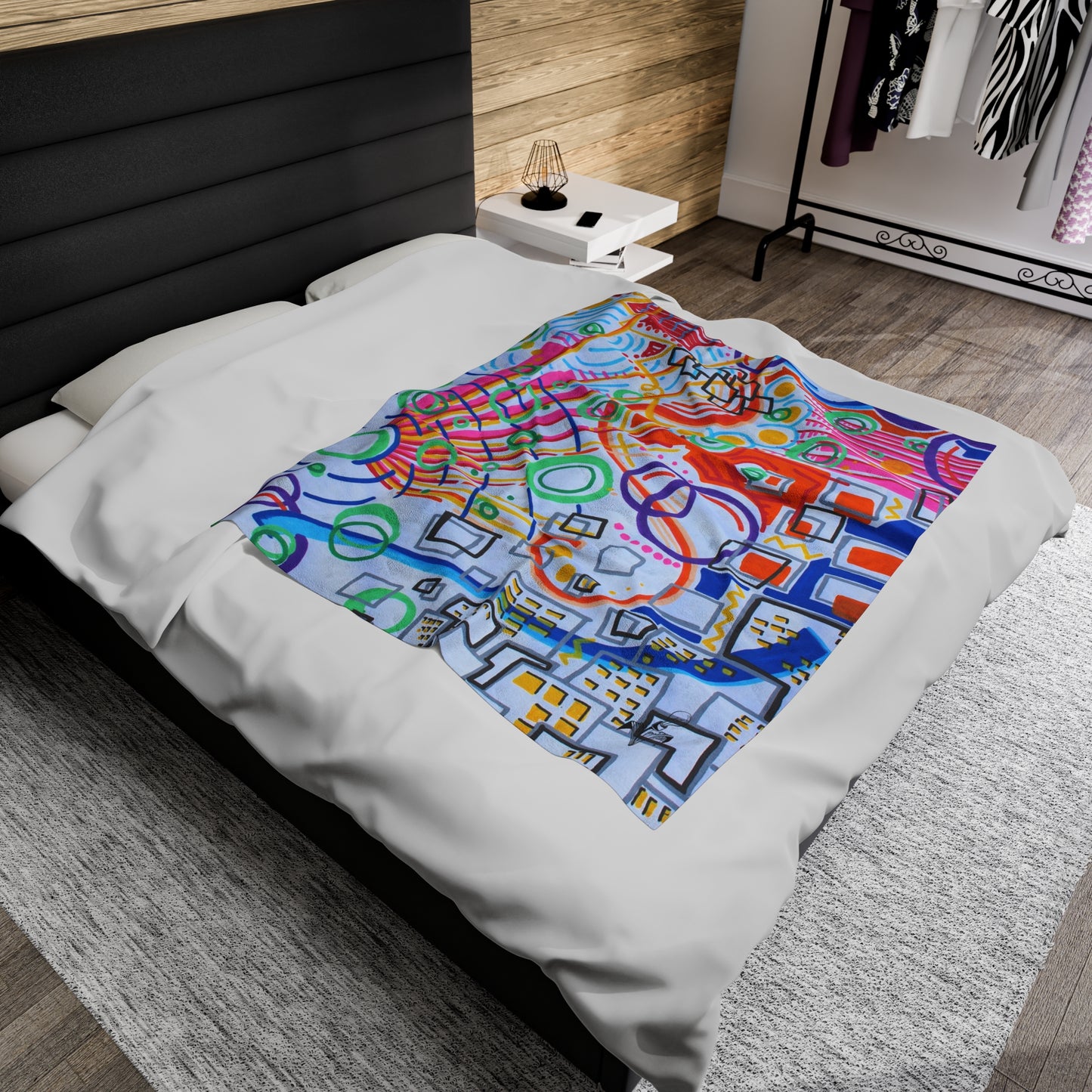 The City- Velveteen Plush Blanket