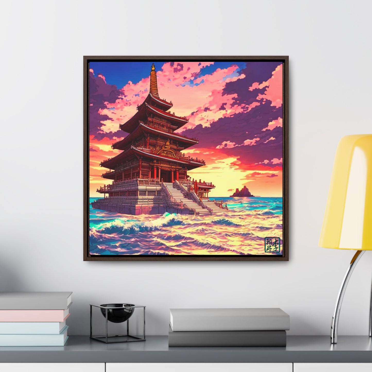 Temple on the Seas - Gallery Canvas Wraps, Square Frame