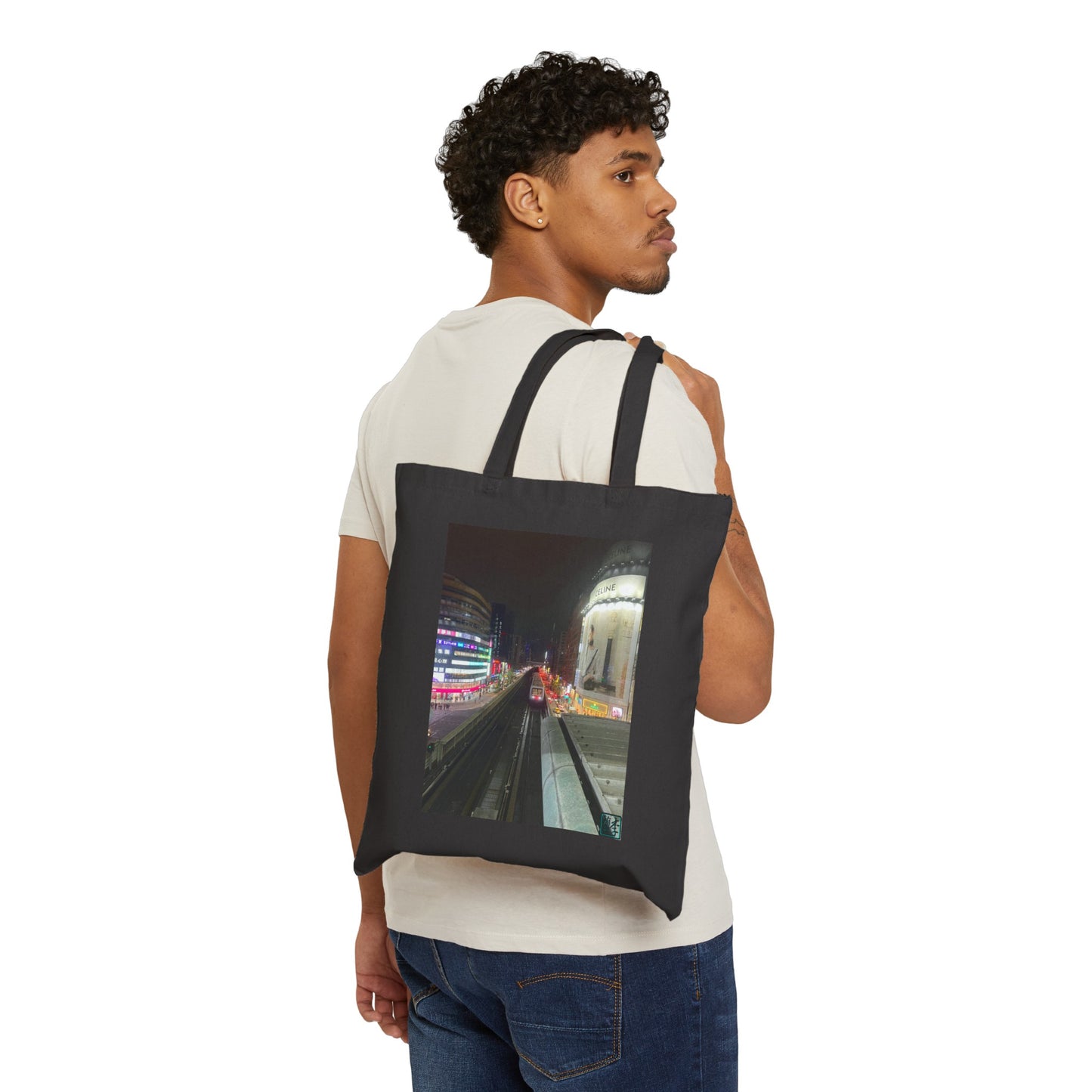 Taipei MRT Night - Cotton Canvas Tote Bag