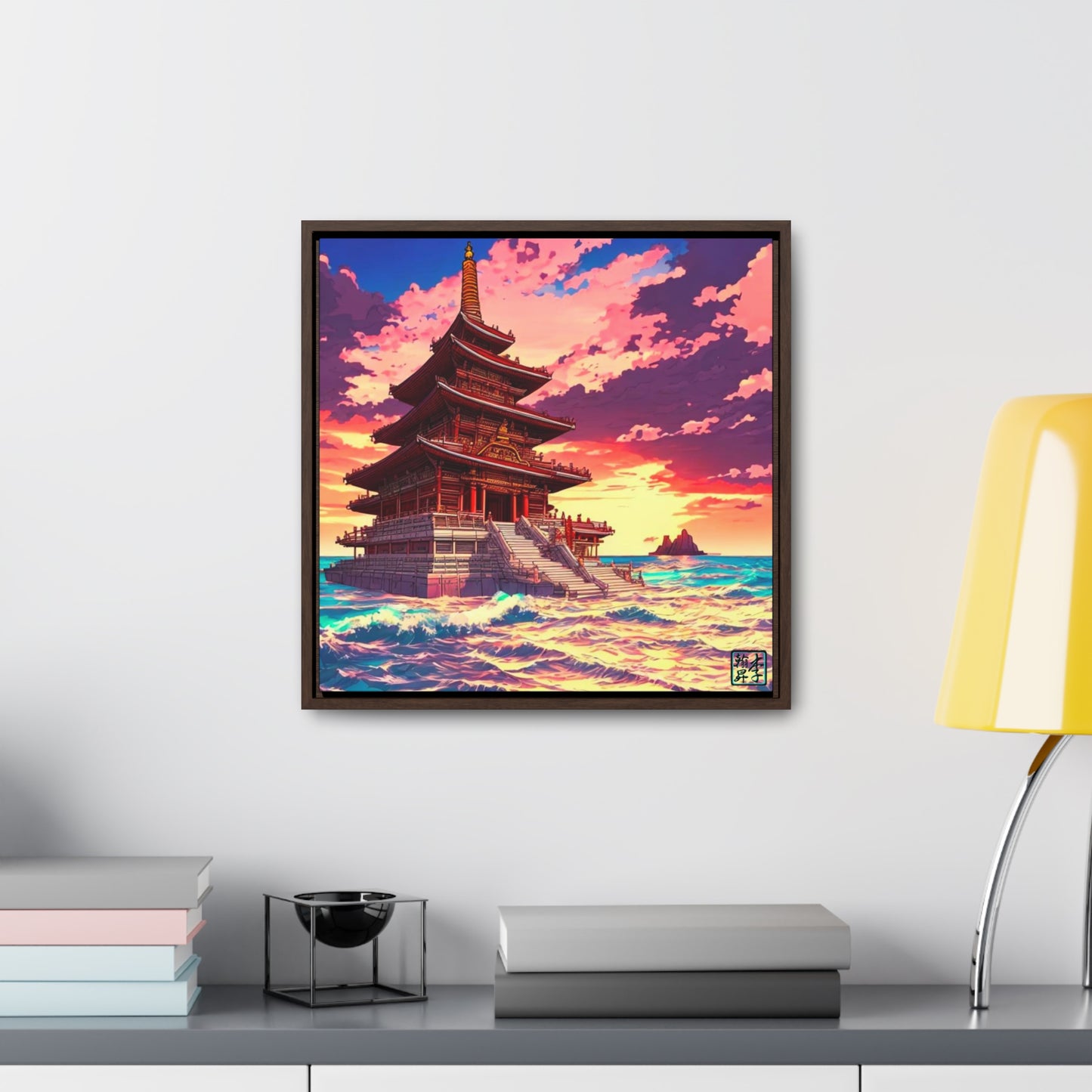 Temple on the Seas - Gallery Canvas Wraps, Square Frame