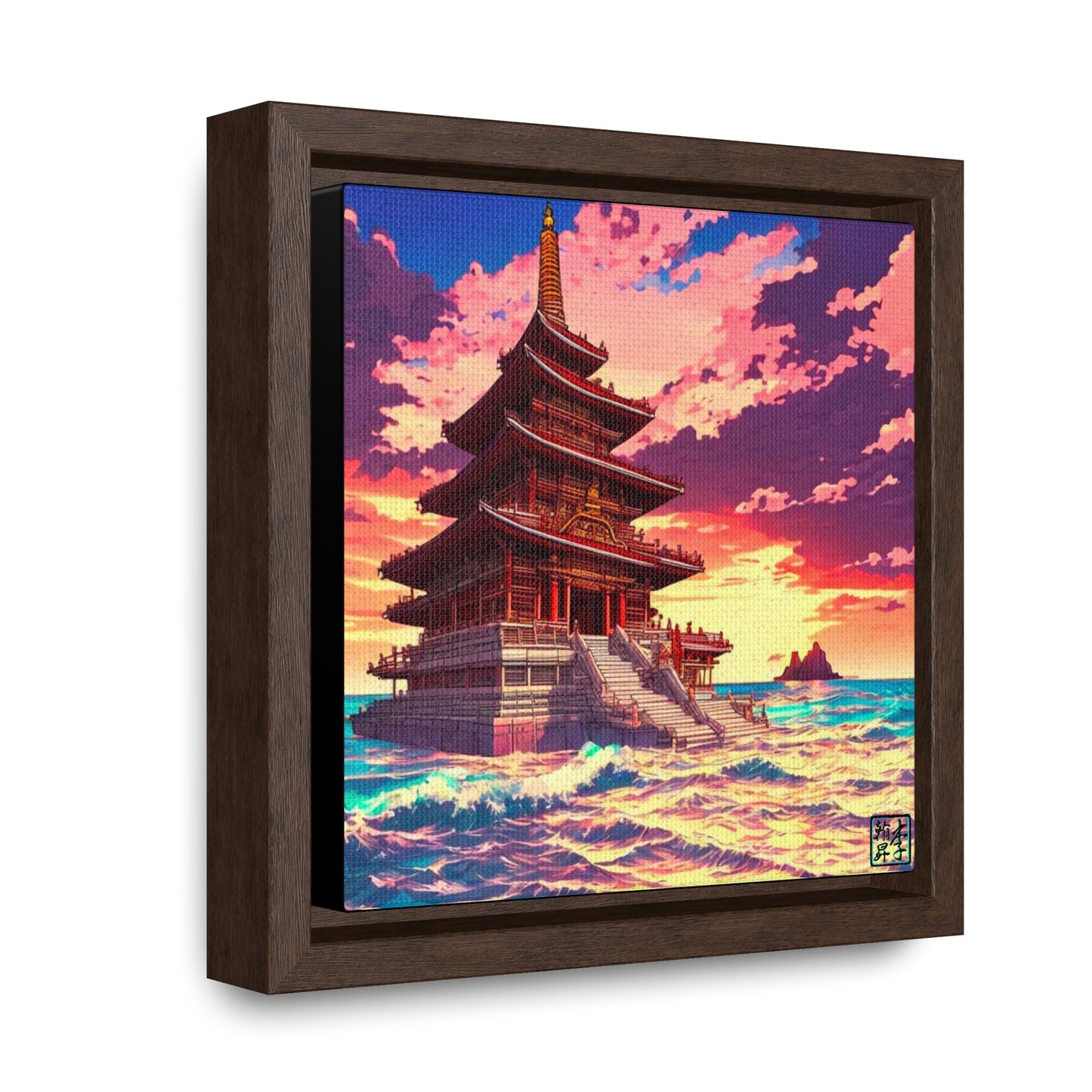 Temple on the Seas - Gallery Canvas Wraps, Square Frame