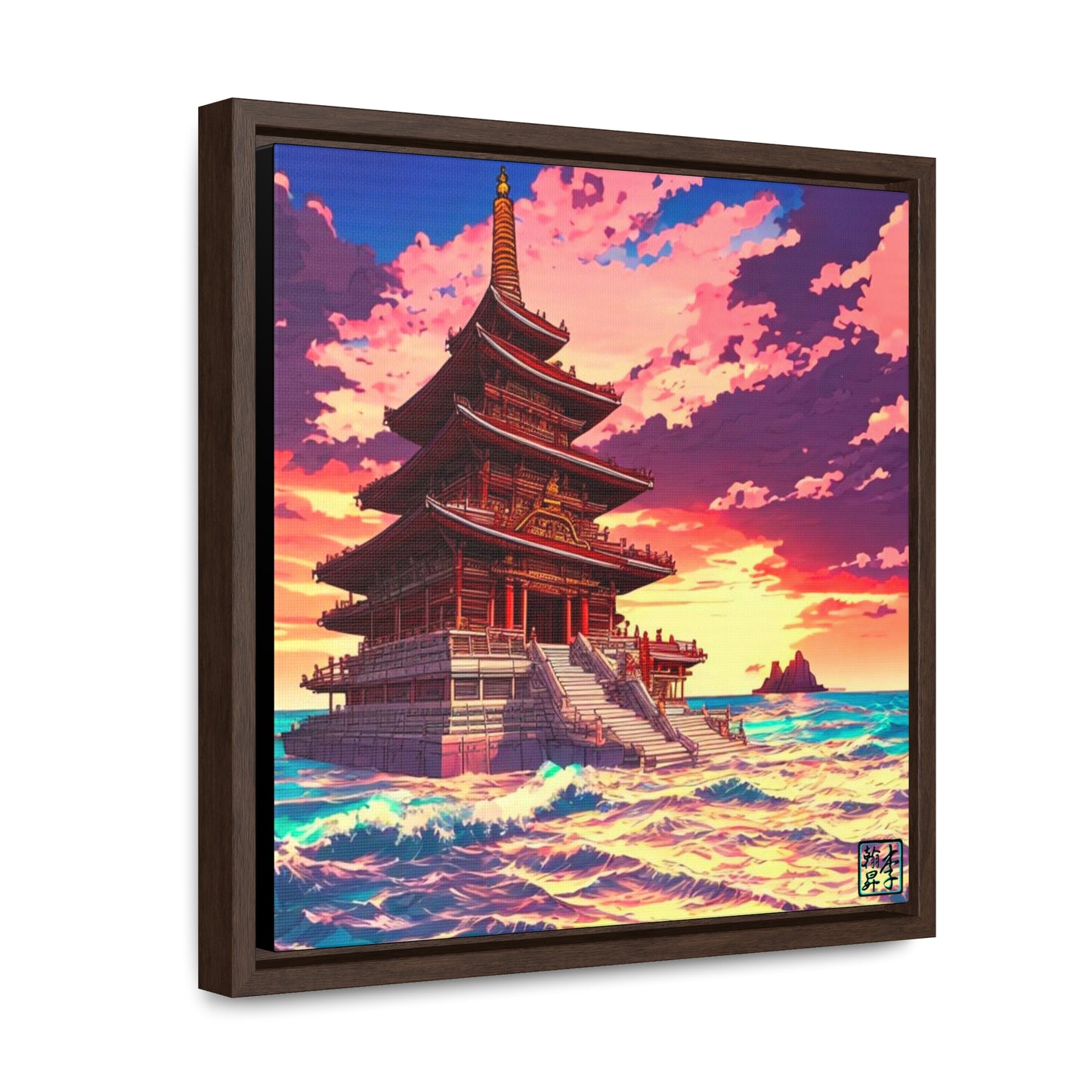 Temple on the Seas - Gallery Canvas Wraps, Square Frame