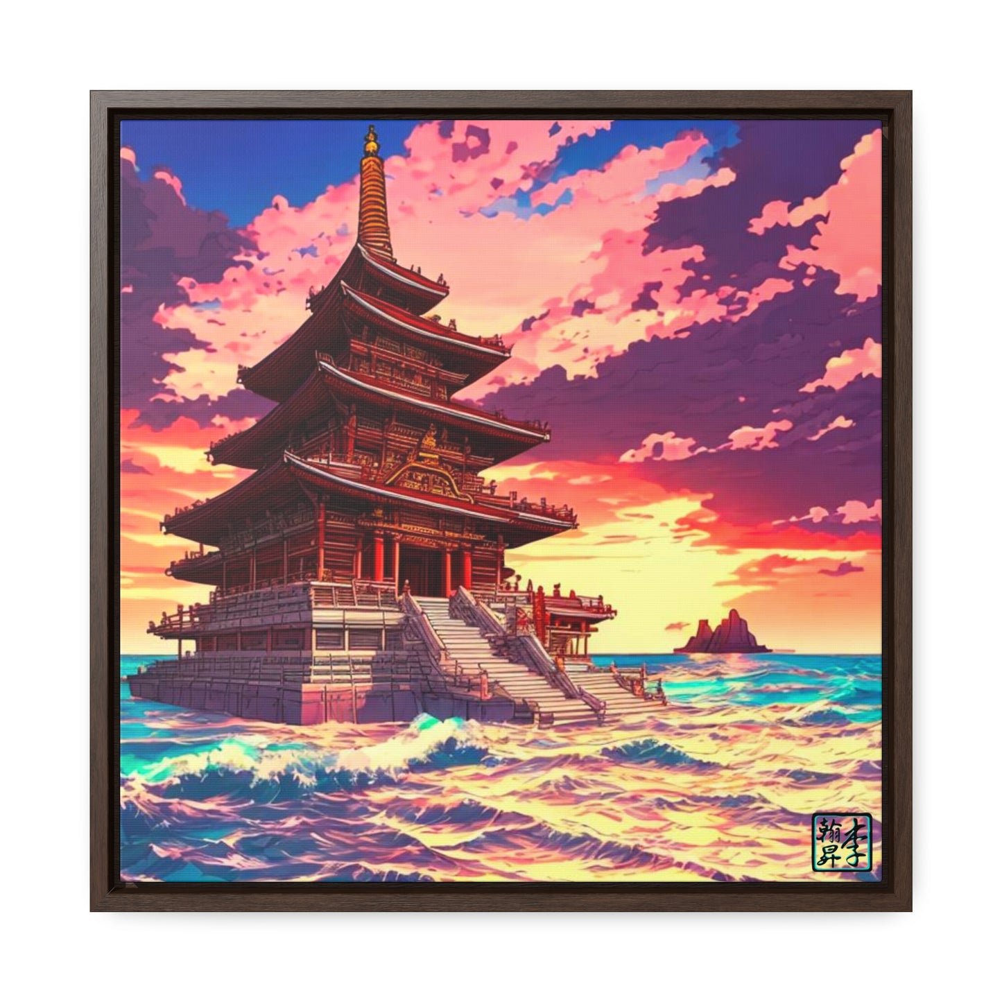 Temple on the Seas - Gallery Canvas Wraps, Square Frame