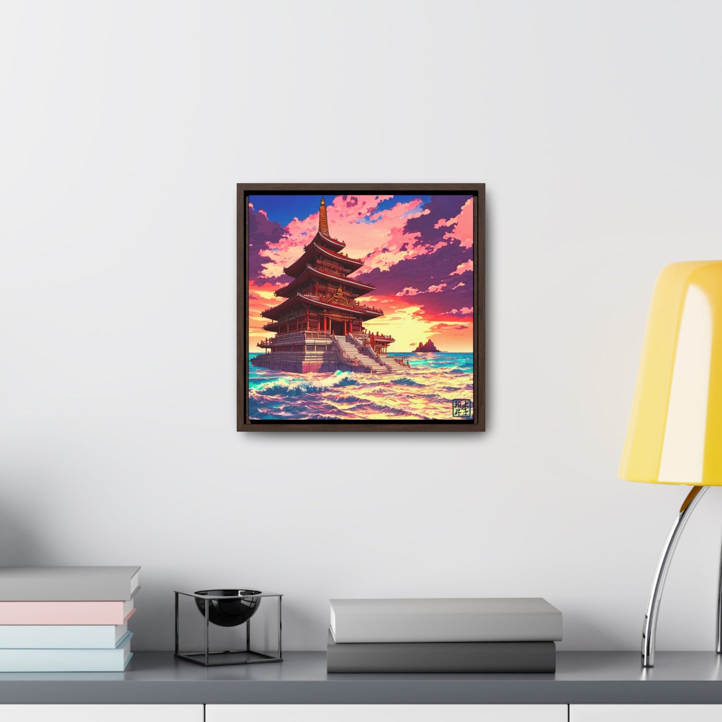 Temple on the Seas - Gallery Canvas Wraps, Square Frame