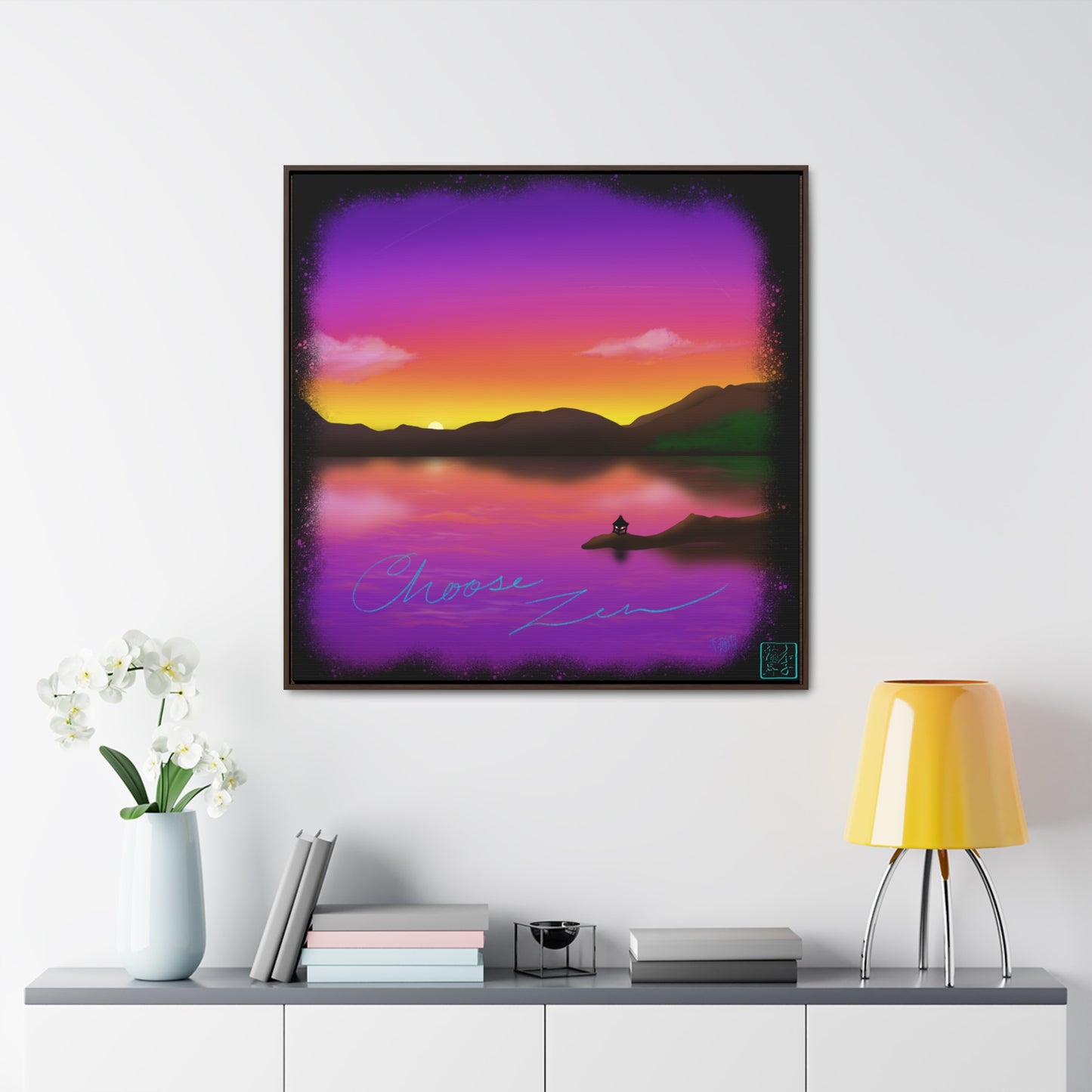 Choose Zen - Gallery Canvas Wraps, Square Frame