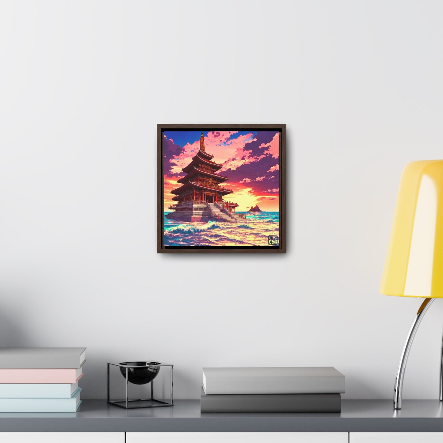 Temple on the Seas - Gallery Canvas Wraps, Square Frame