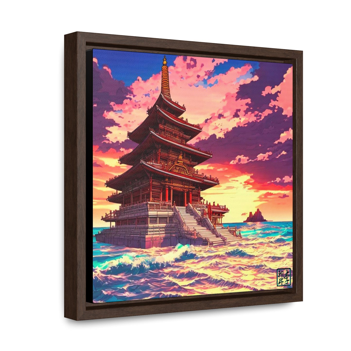 Temple on the Seas - Gallery Canvas Wraps, Square Frame