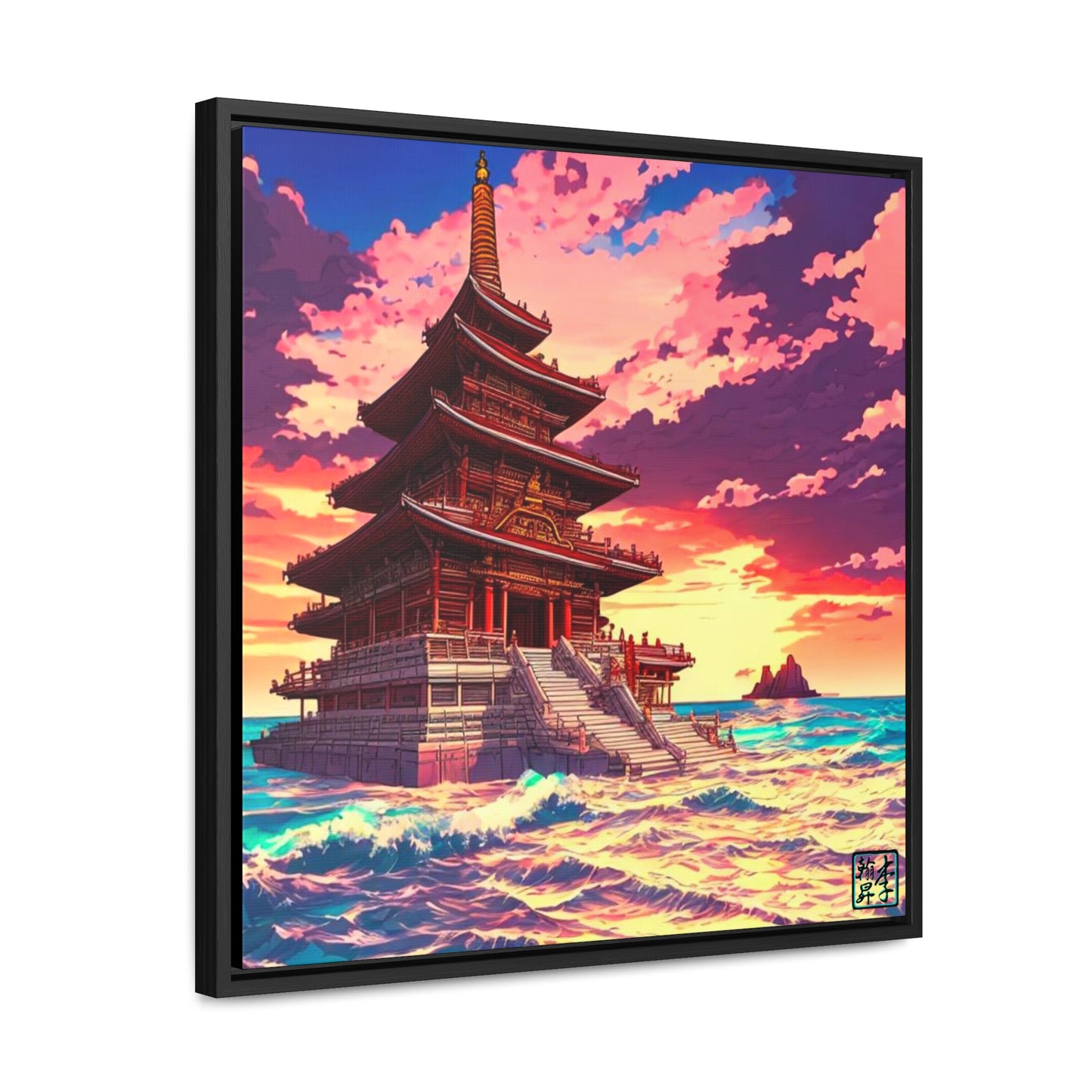 Temple on the Seas - Gallery Canvas Wraps, Square Frame