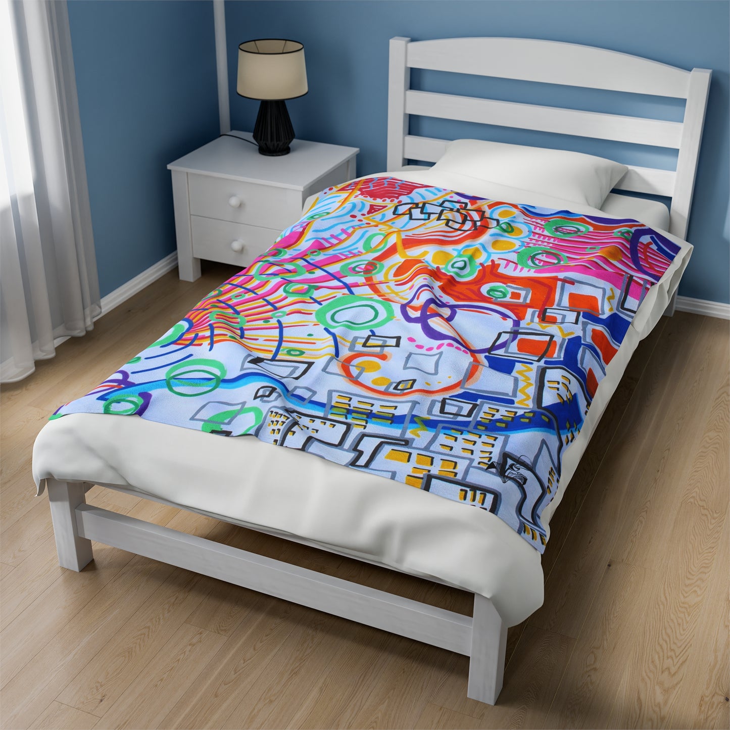 The City- Velveteen Plush Blanket