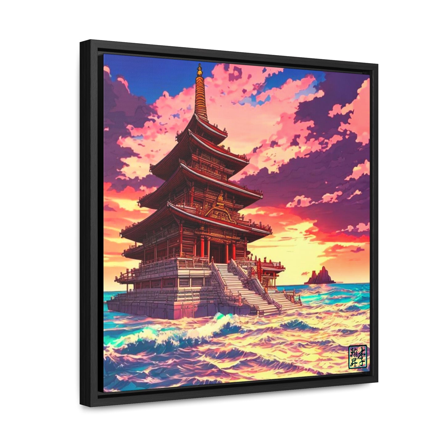 Temple on the Seas - Gallery Canvas Wraps, Square Frame