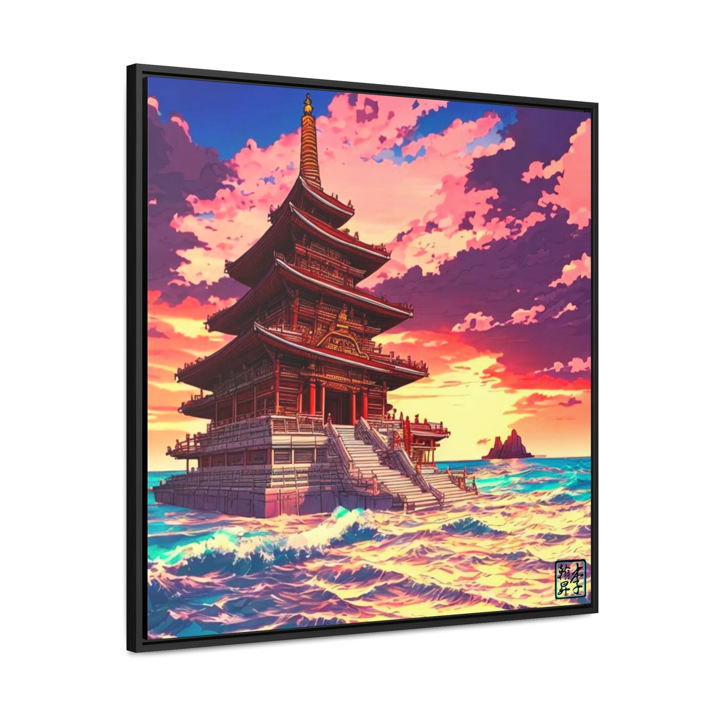 Temple on the Seas - Gallery Canvas Wraps, Square Frame
