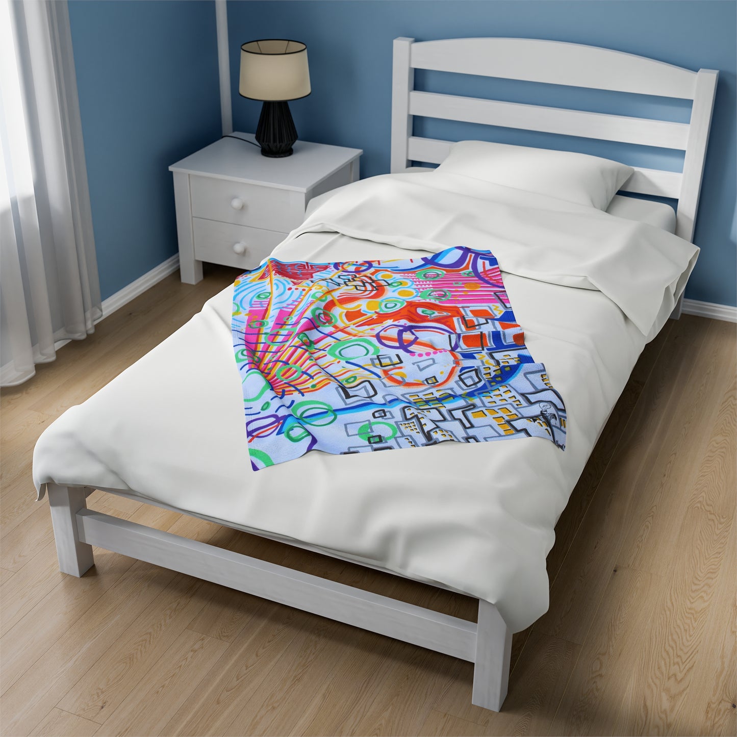 The City- Velveteen Plush Blanket