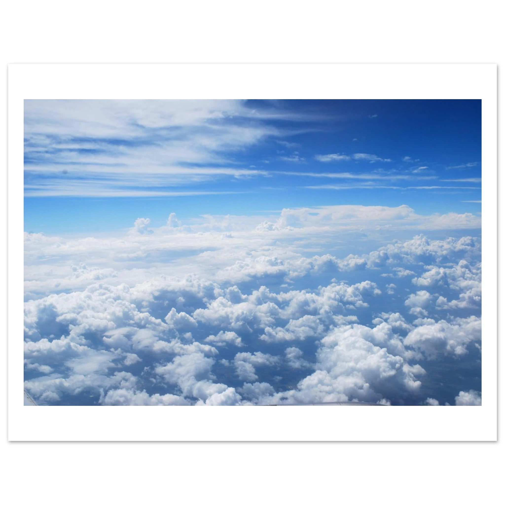 Above the Clouds art print by Lee Hansheng Studios on textured matte paper, 24x36 inches, featuring soft pastel sky and