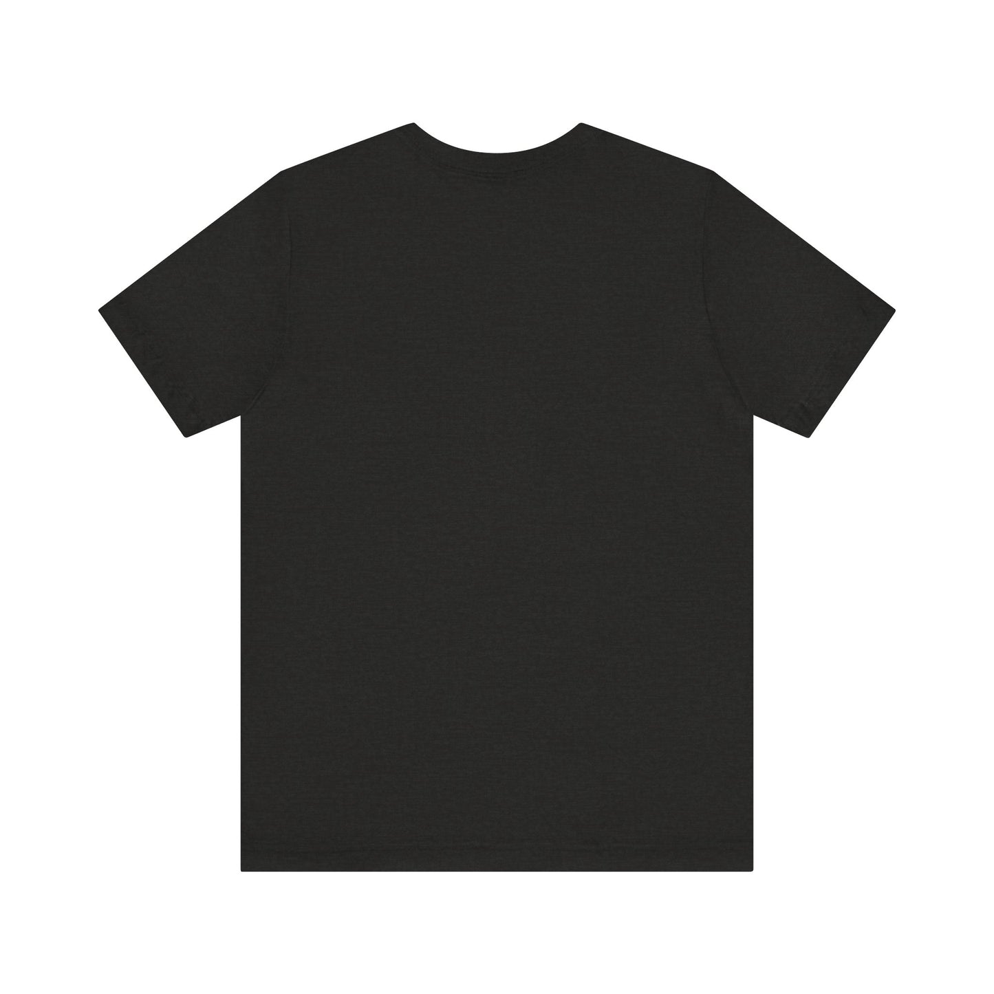 This is the ACI crewneck black heather t-shirt. It is showcasing the back of it with no print just the color of the shirt. This is a flat back picture.