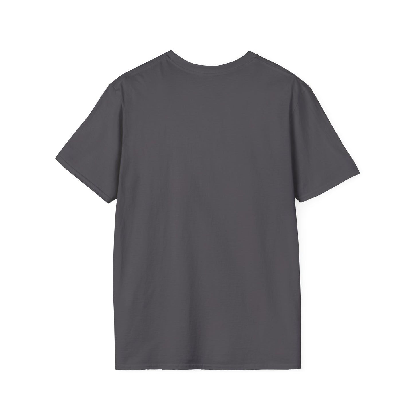This is the Charcoal Landing T-Shirt by Lee Hansheng Studios. This is the back of the shirt. There is no illustration or images. The shirt is against a white background.