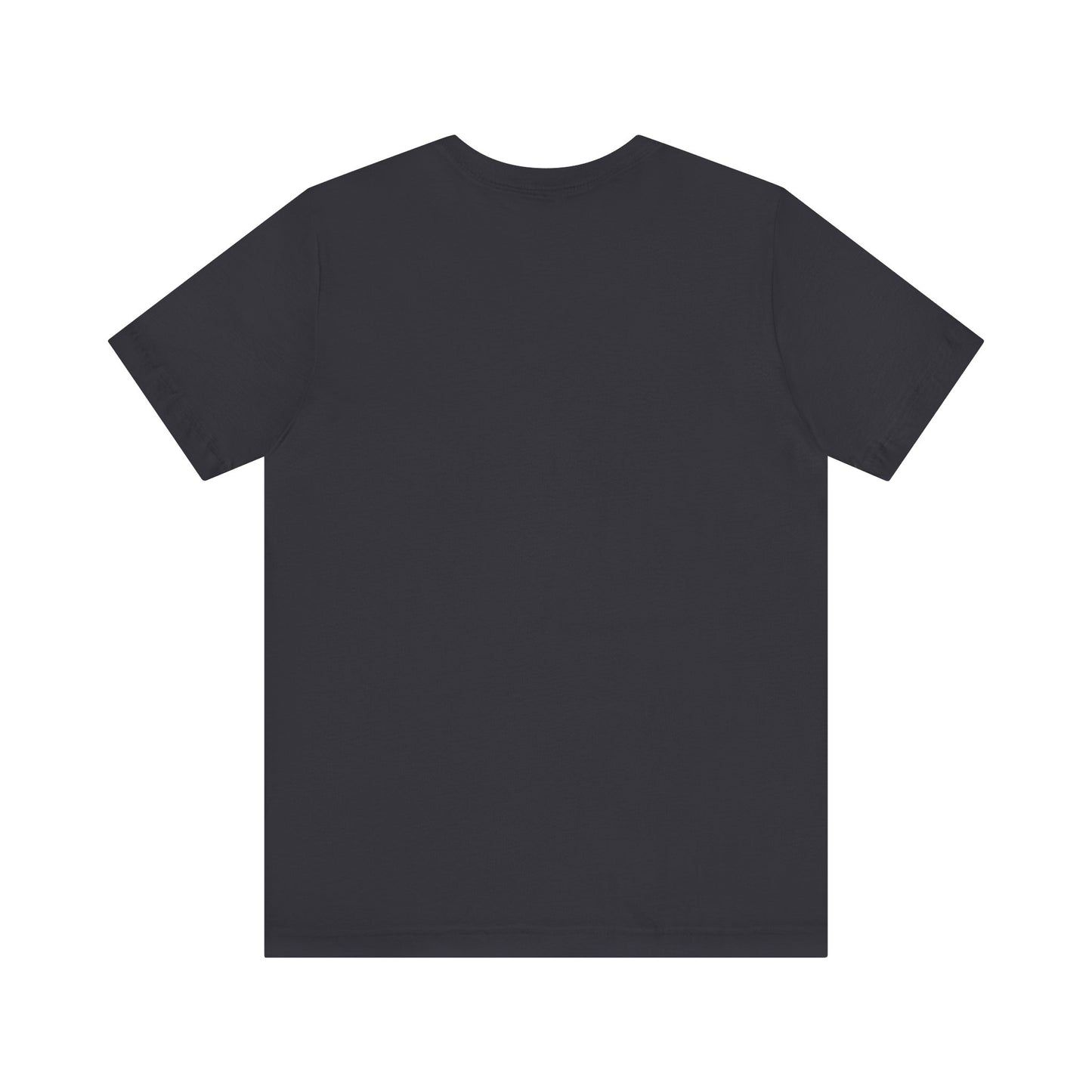 This is the ACI crewneck dark grey t-shirt. It is showcasing the back of it with no print just the color of the shirt. This is a flat back picture.
