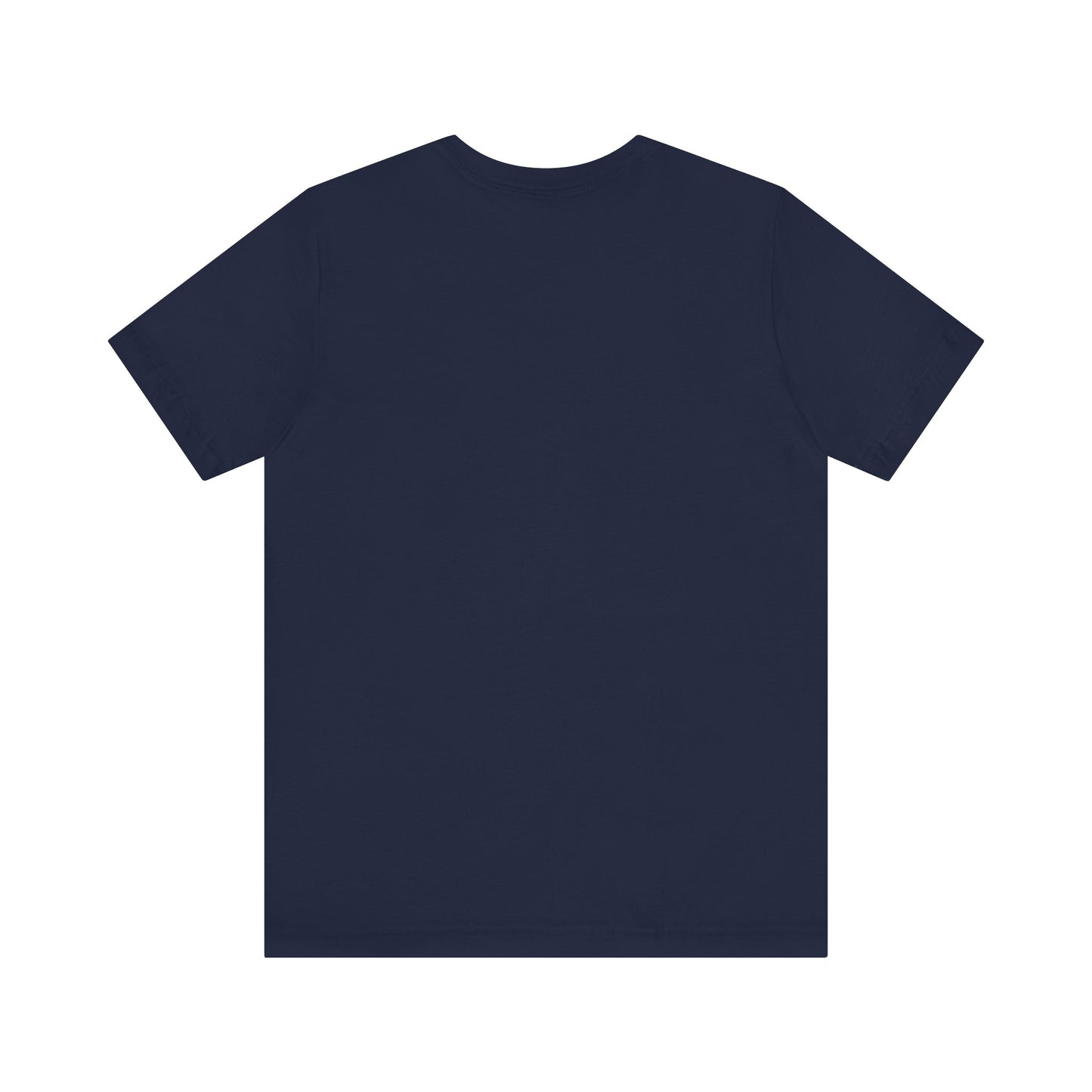 This is the ACI crewneck navy t-shirt. It is showcasing the back of it with no print just the color of the shirt. This is a flat back picture.