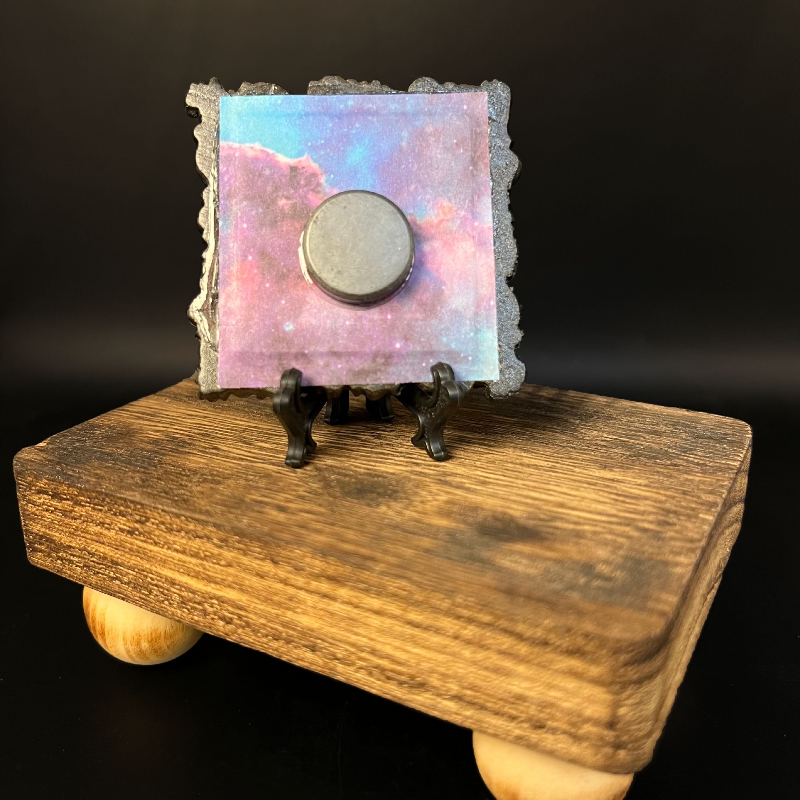 Close-up of the CFD - Pentacle miniature’s intricate textured surface and detailed engraving highlighting the artistic