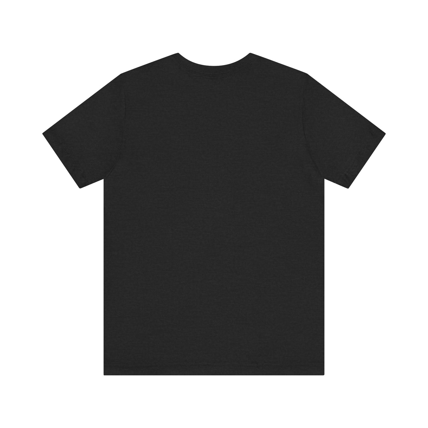 This is the ACI crewneck solid black blend t-shirt. It is showcasing the back of it with no print just the color of the shirt. This is a flat back picture.