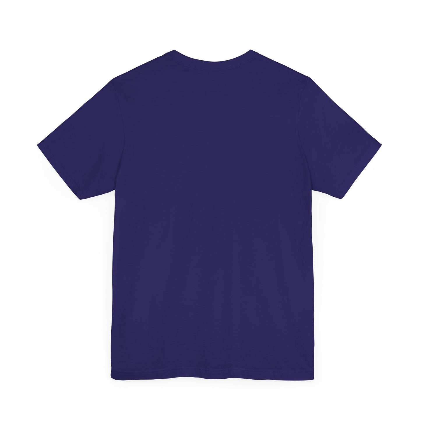 This is the ACI crewneck team navy t-shirt. It is similar to a purple color. It is showcasing the back of it with no print just the color of the shirt.