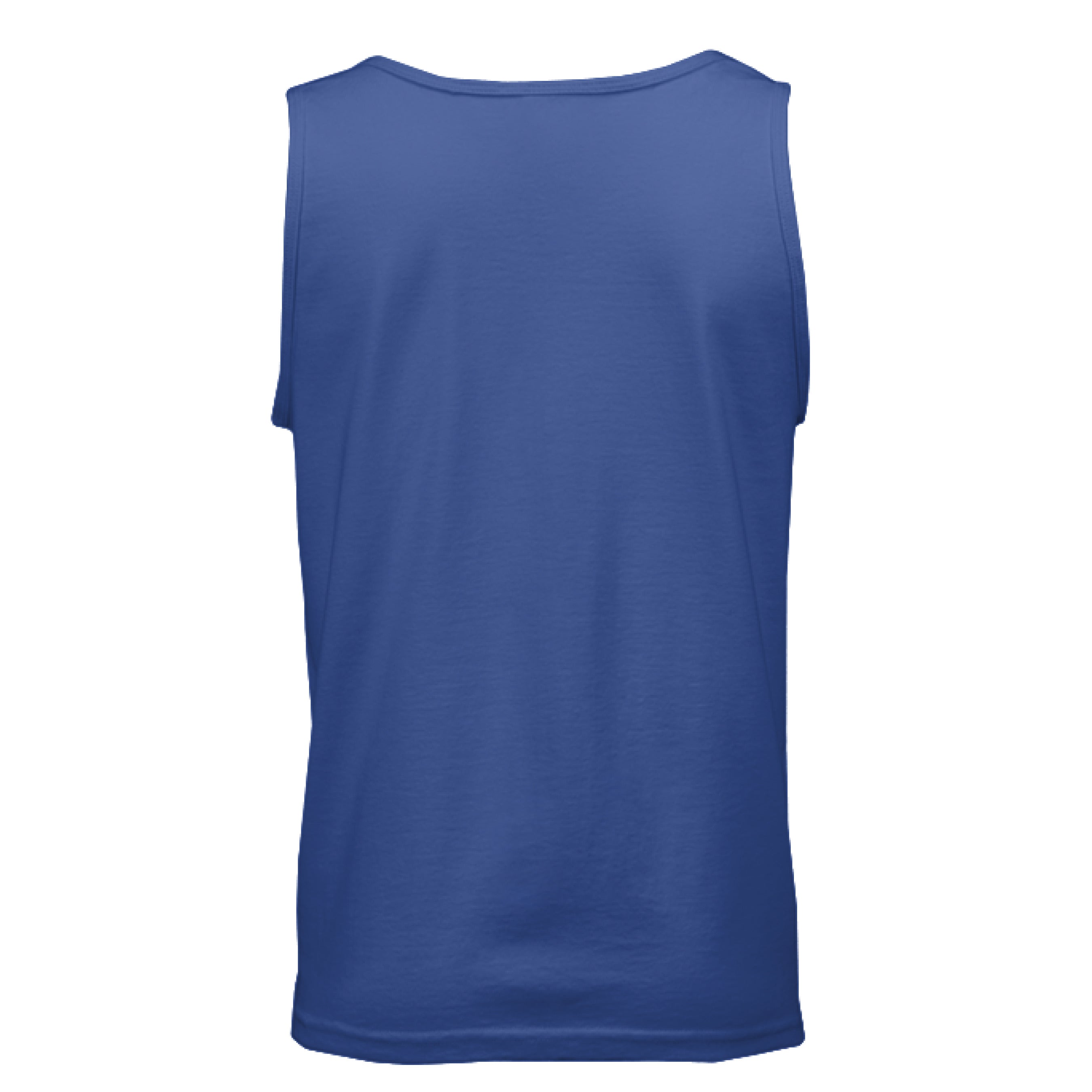 Close-up of the Beach Life tank’s lightweight, heathered fabric showcasing the relaxed fit and subtle ribbed crew neckline