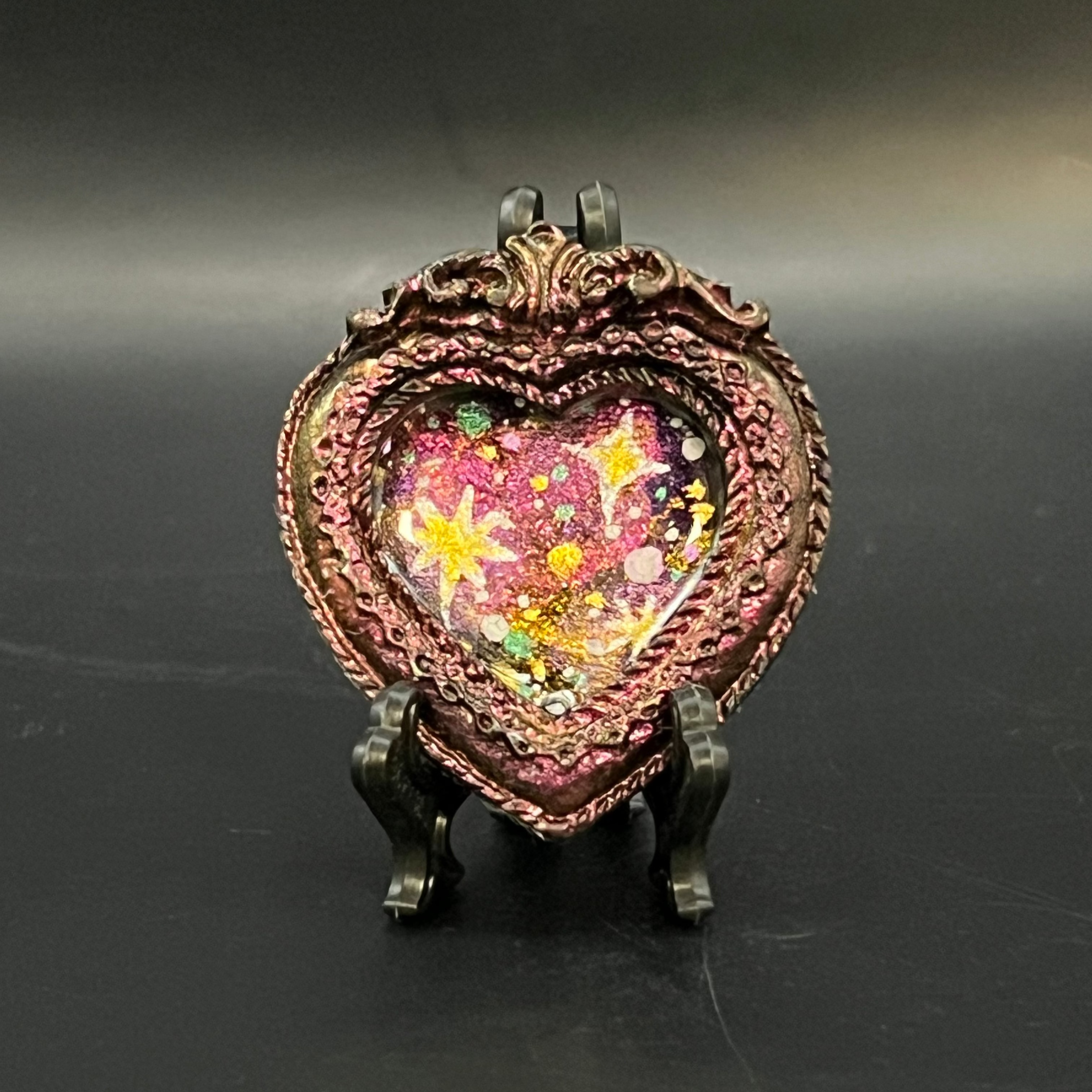 Mini painting titled Twinkle In The Void by Chris Foster, acrylic on canvas, 6x6 inches, signed, part of The Art Collective