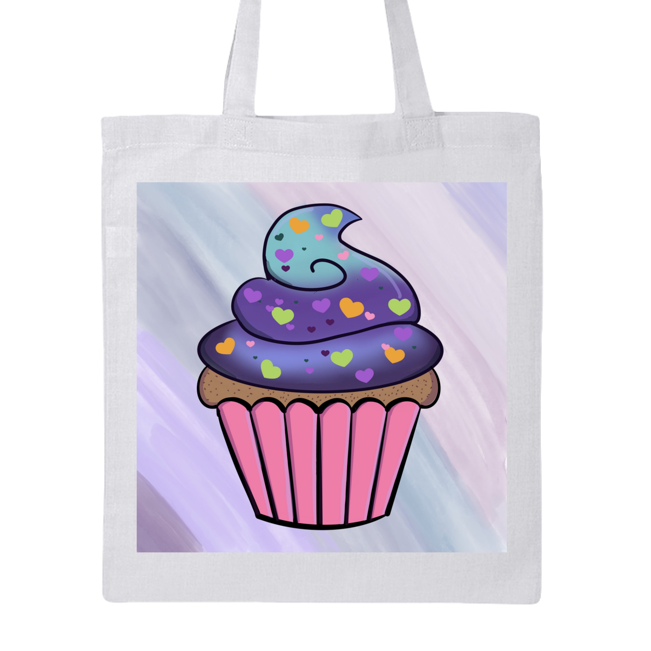 Cosmic Cupcake Tote Bag by The Art Collective International featuring Dazzle & Dagger design, 14 oz organic cotton with
