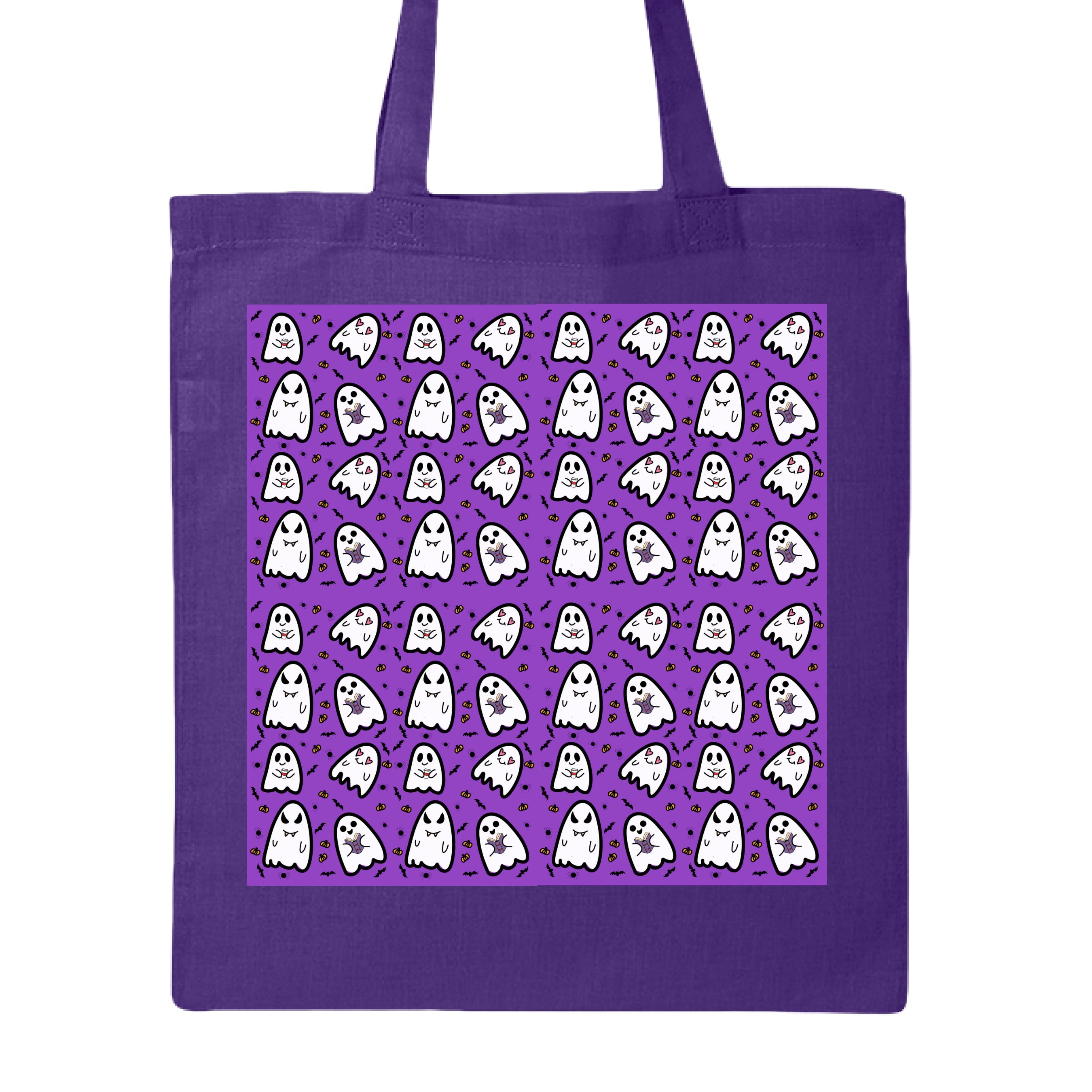 Close-up of the Ghostie canvas tote handle showing natural beige jute texture and reinforced stitching details.