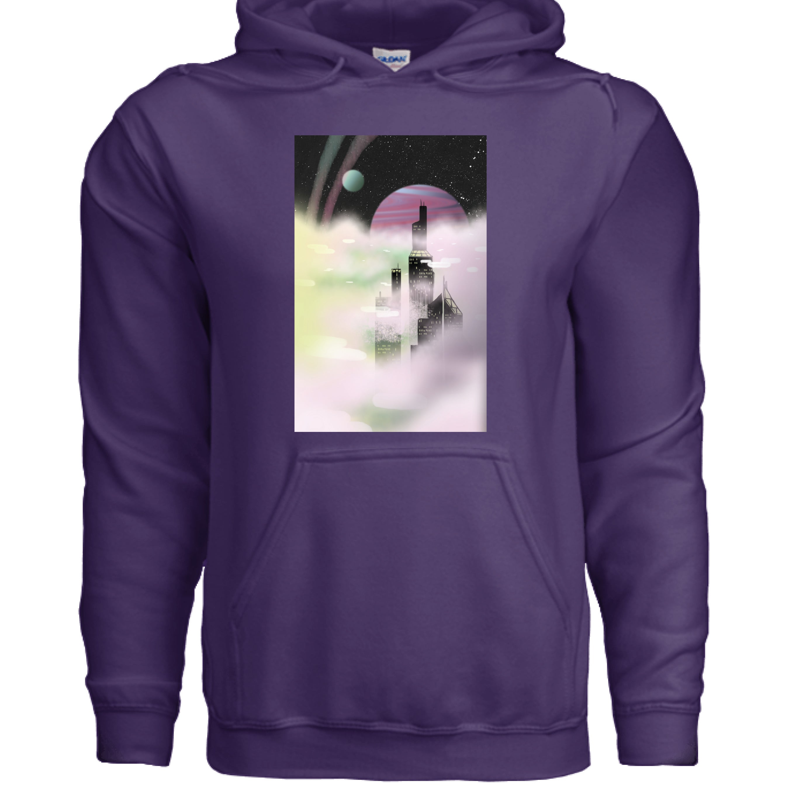 Close-up of the crimson hoodie fabric showcasing soft, textured cotton blend material with visible stitching detail.