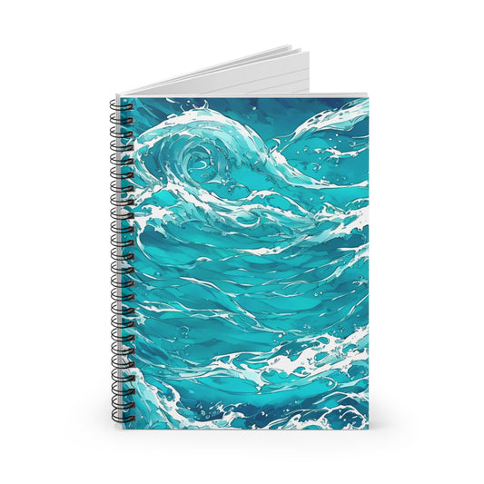 Swirling Seas - Spiral Notebook - Ruled Line