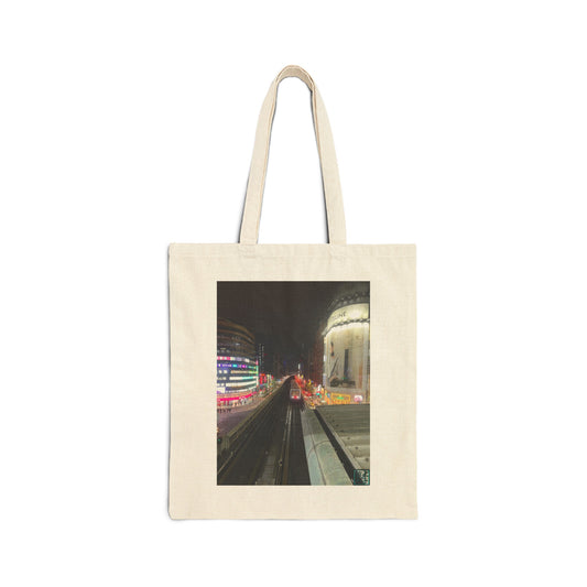 Taipei MRT Night - Cotton Canvas Tote Bag