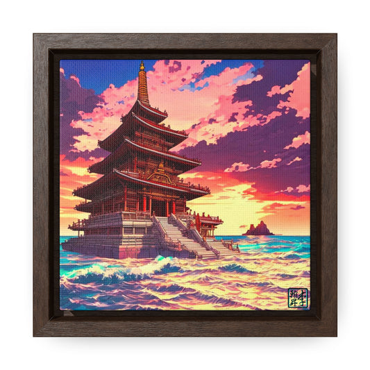 Temple on the Seas - Gallery Canvas Wraps, Square Frame