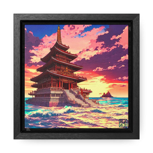 Temple on the Seas - Gallery Canvas Wraps, Square Frame