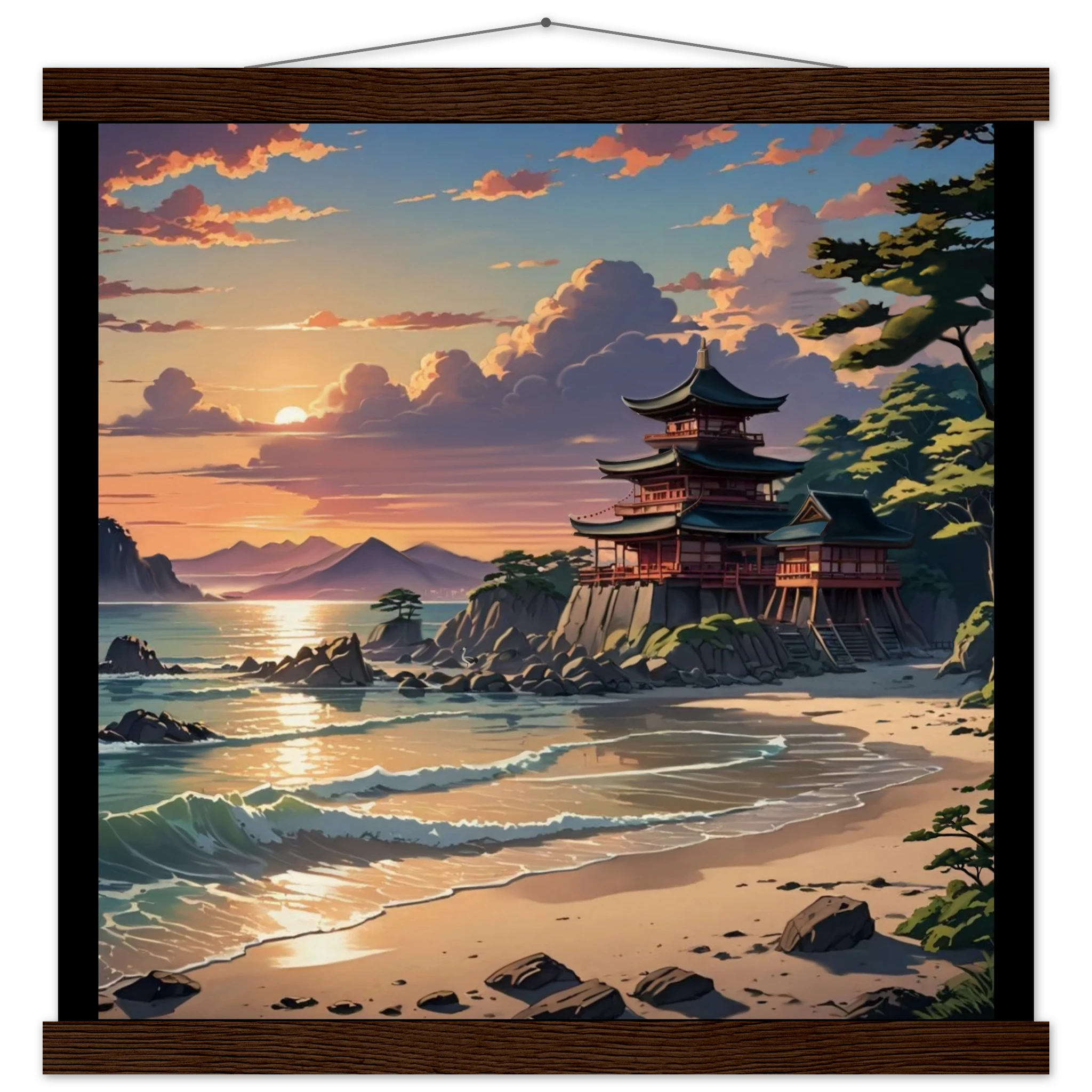 Temple of Peace museum matte poster with hanger, Lee Hansheng Studios, 24x36 inches, limited edition, framed print by The