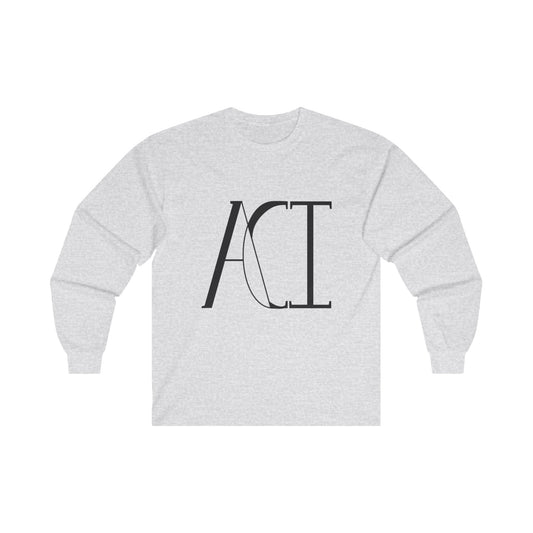An ash long sleeve with the ACI logo on the front.
