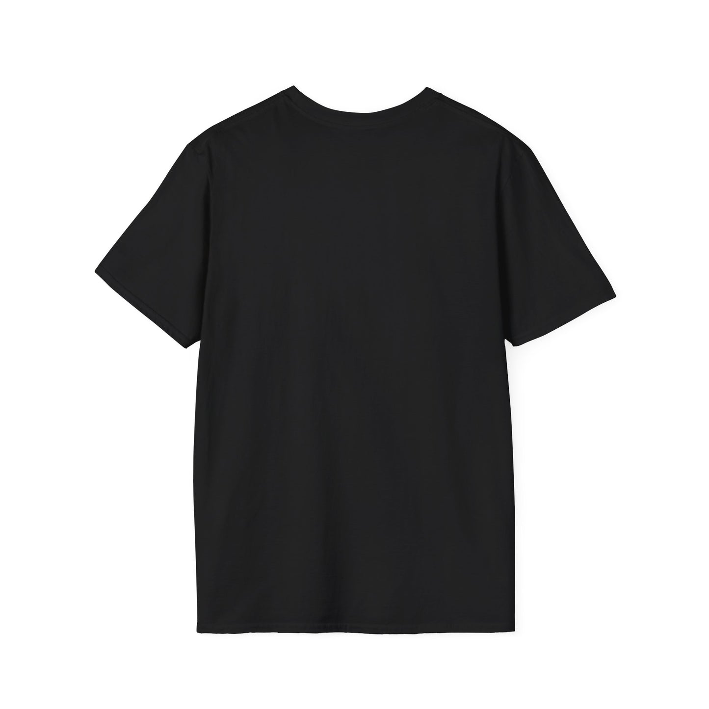 This is the Black A Glance T-Shirt by Lee Hansheng Studios. This is the image of the shirt from the back. There is no image or illustrations. The t-shirt is against a white background.