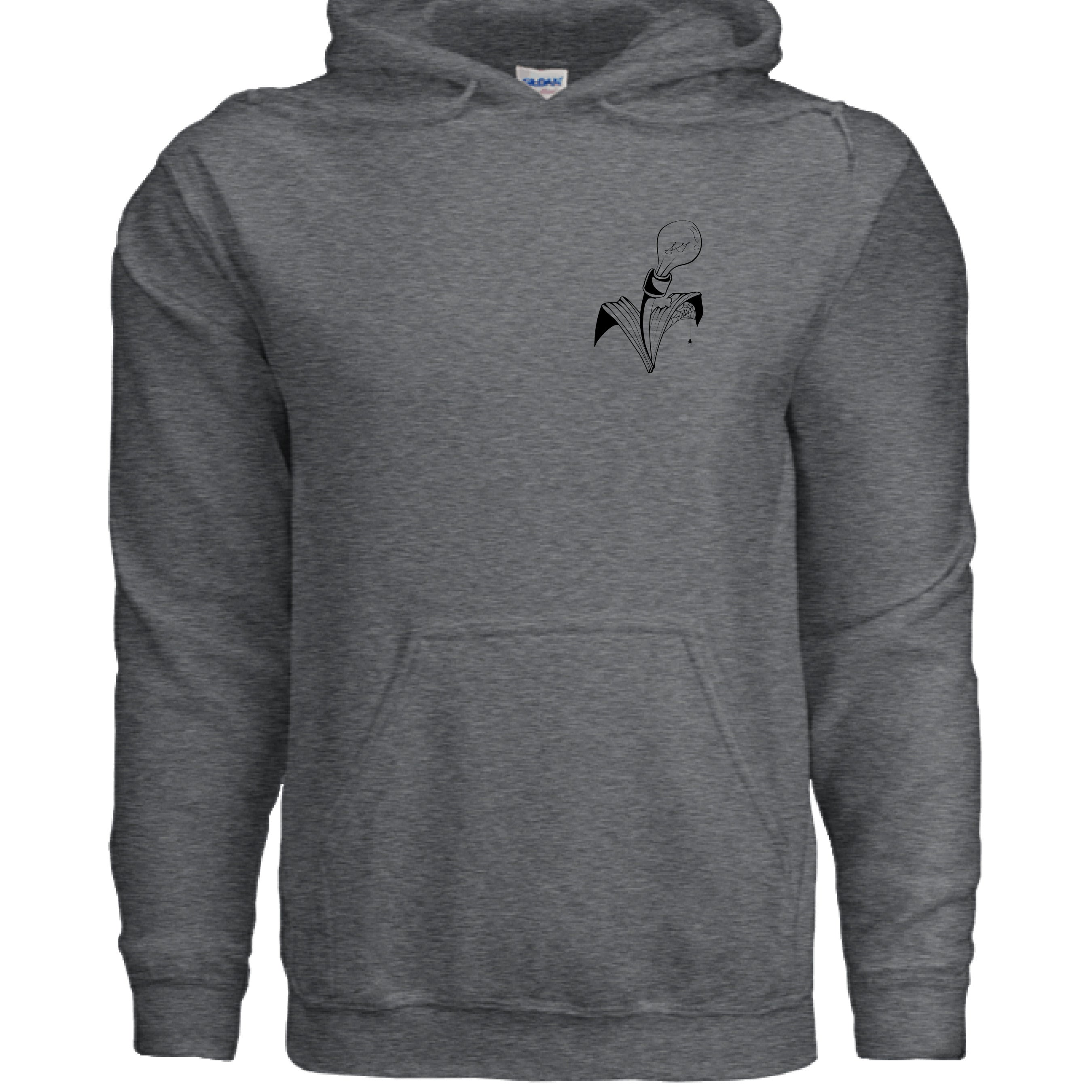 Close-up of the Big Low Hoodie’s relaxed fit fabric in heather gray, showcasing soft terry interior and subtle textured