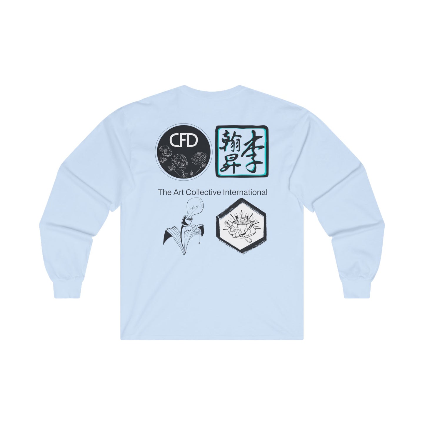 Light blue long sleeve features the studios' and ACI logos on the back of the shirt.