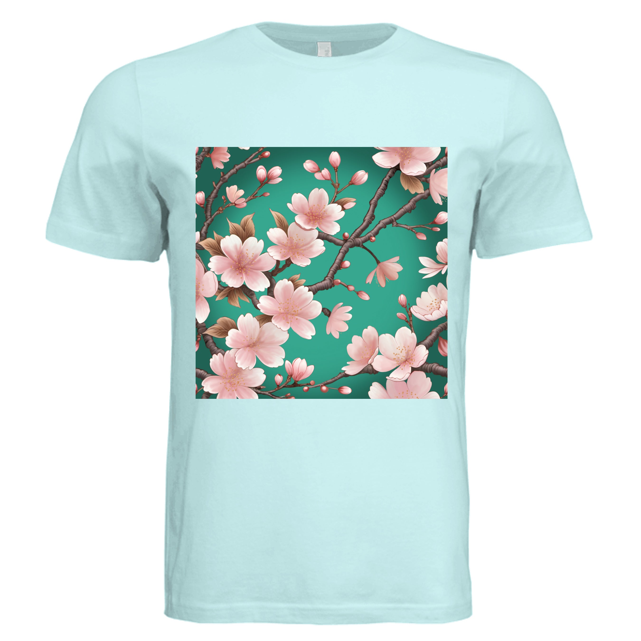 Sakura Cotton T-Shirt by The Art Collective International in relaxed fit, heather pink with crew neckline and short sleeves