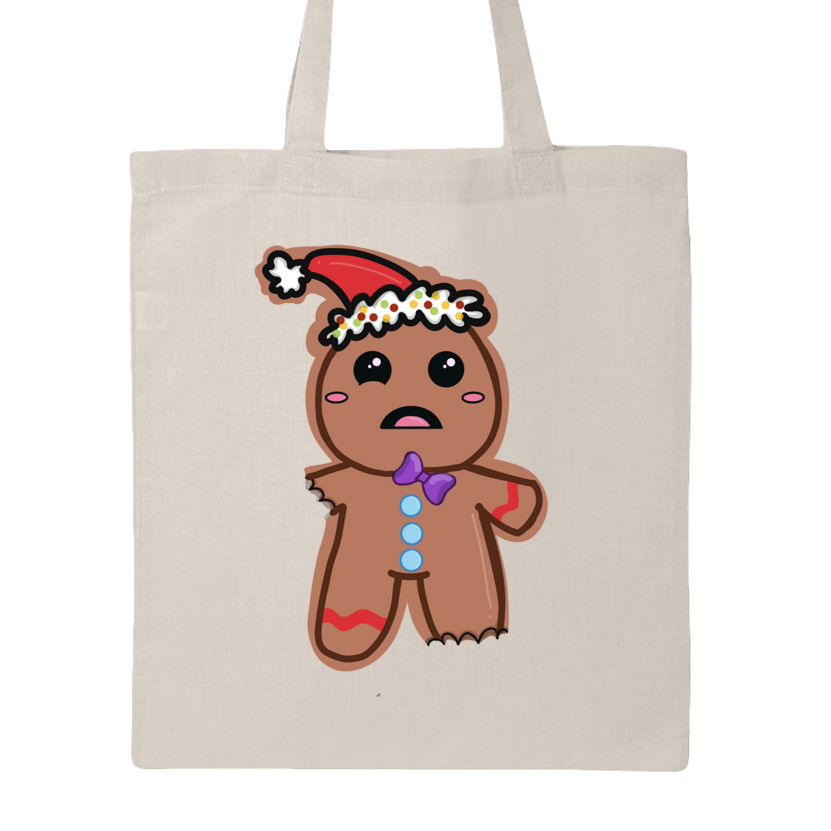 Close-up of the tote bag’s sturdy canvas handle attachment with visible reinforced stitching and natural beige color.