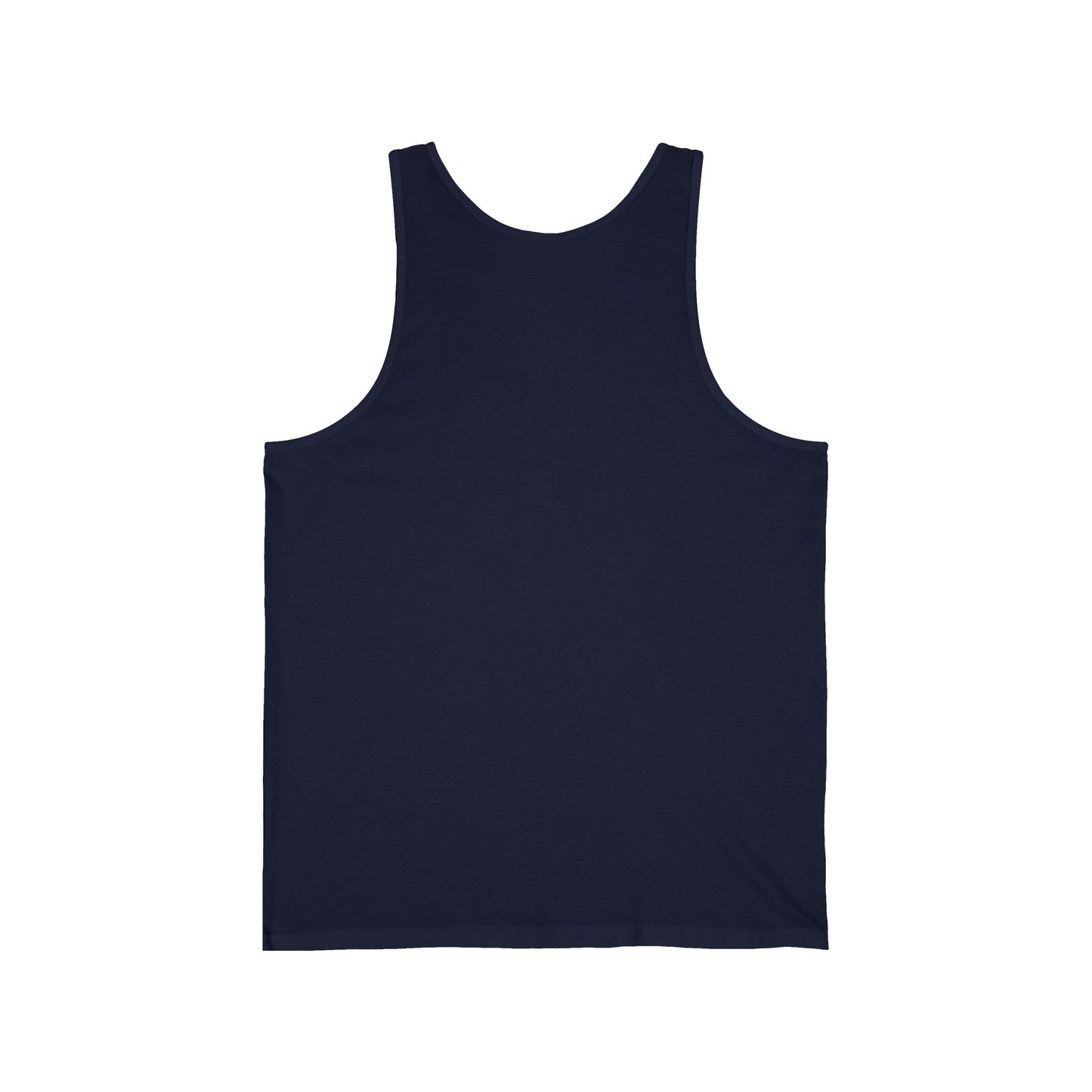 This is the back of the navy colored ACI tank. There is no print just the color of the shirt.