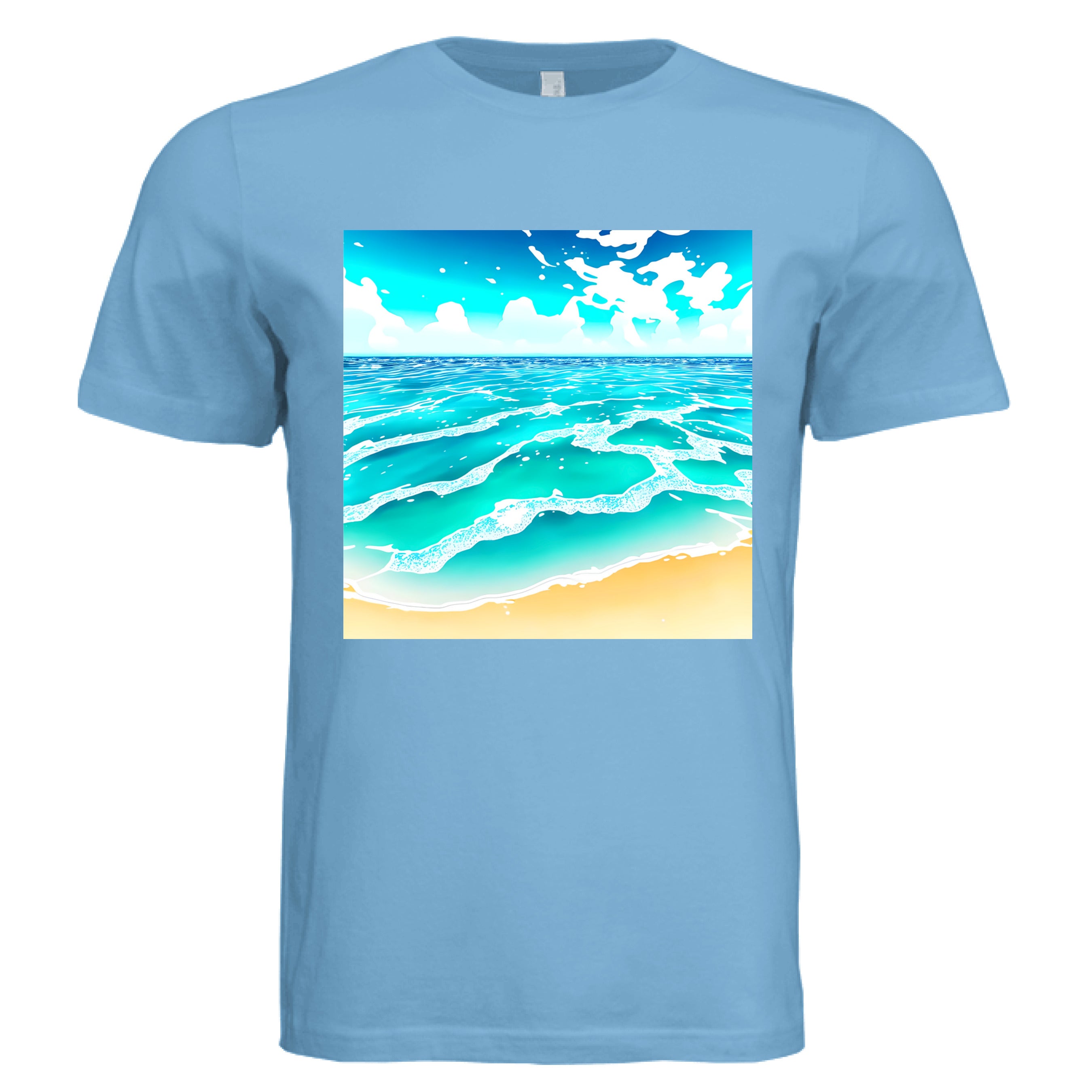 Beach Life - T-Shirt by The Art Collective International, relaxed fit, cotton-polyester blend, navy blue with beach-themed