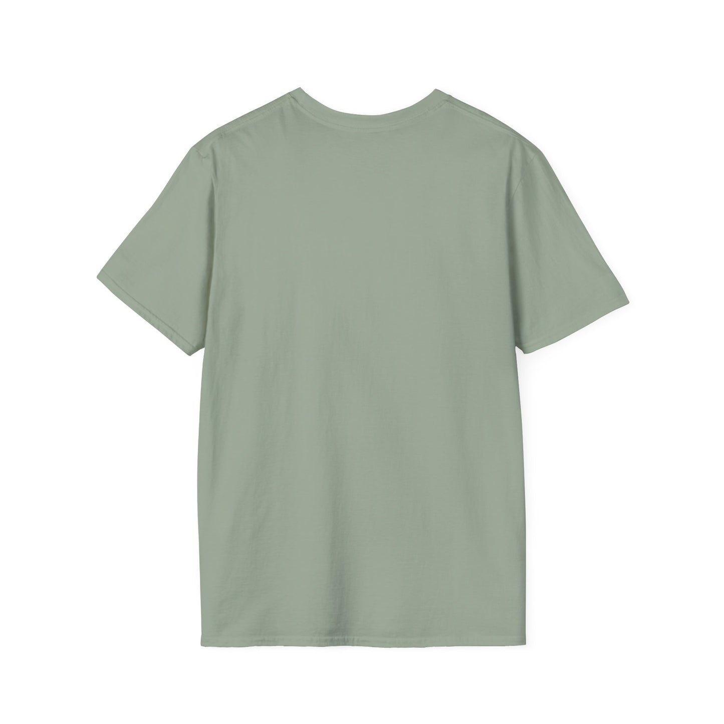 This is the Sage Green Tea T-Shirt by Chris Foster Design. It comes in sizes XS-5XL. This image shows the shirt from the back. There is no illustration or logo. The tee is against a white background.