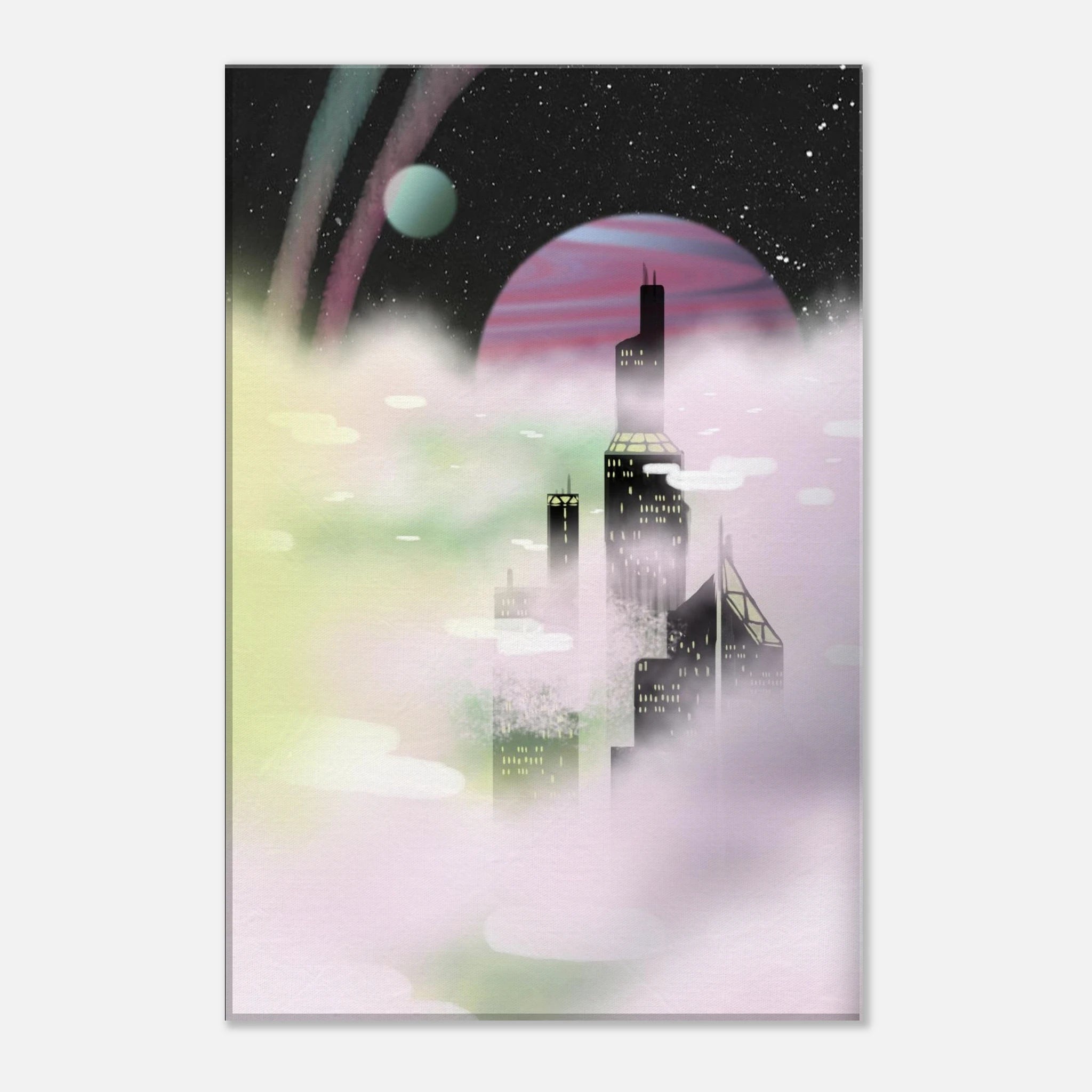 Canvas print of Stratosphere by Chris Foster, limited edition art in vibrant acrylic on cotton, 24x36 inches, framed by The