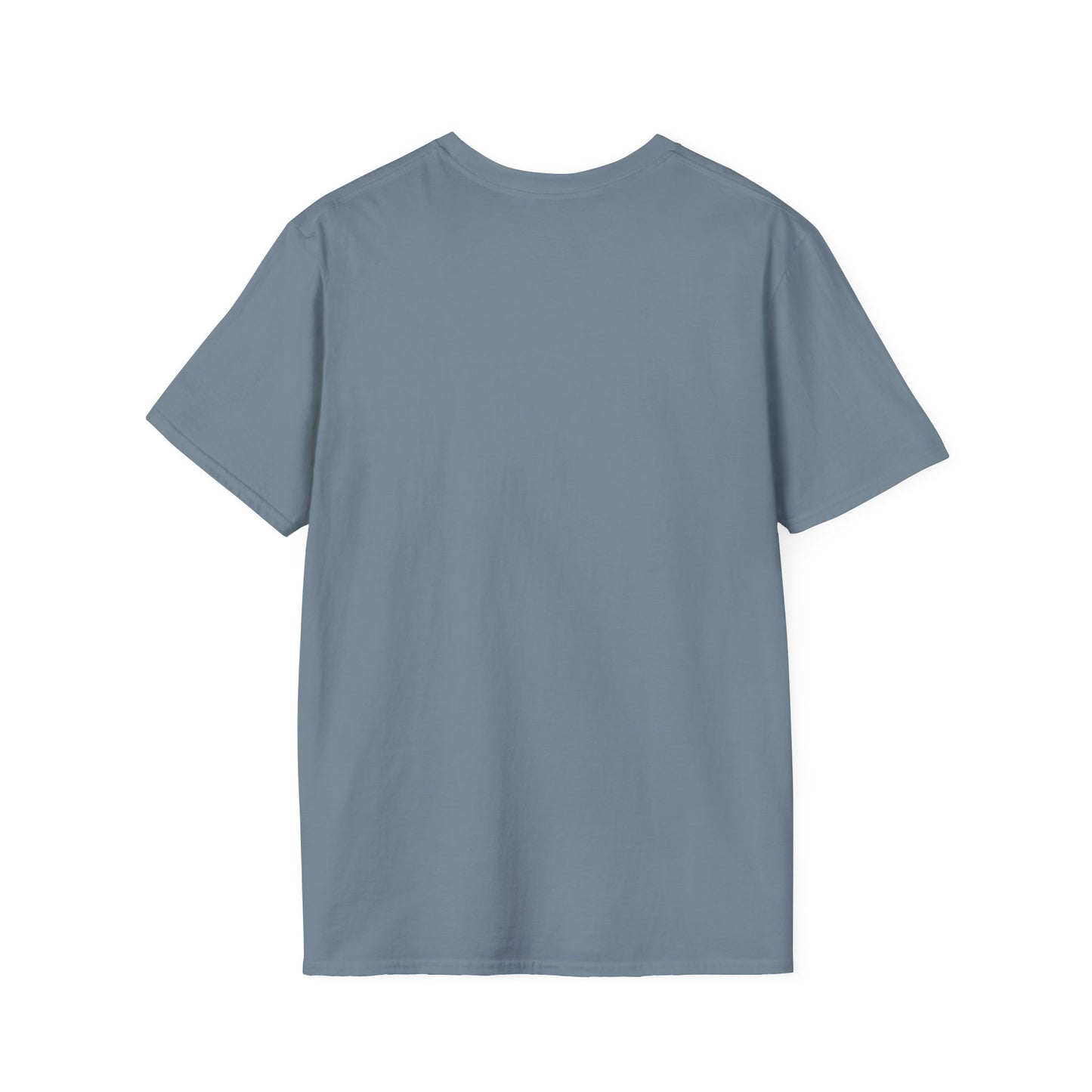 This is the Stone Blue Green Tea T-Shirt by Chris Foster Design. It comes in sizes XS-5XL. This image shows the shirt from the back. There is no illustration or logo. The tee is against a white background.