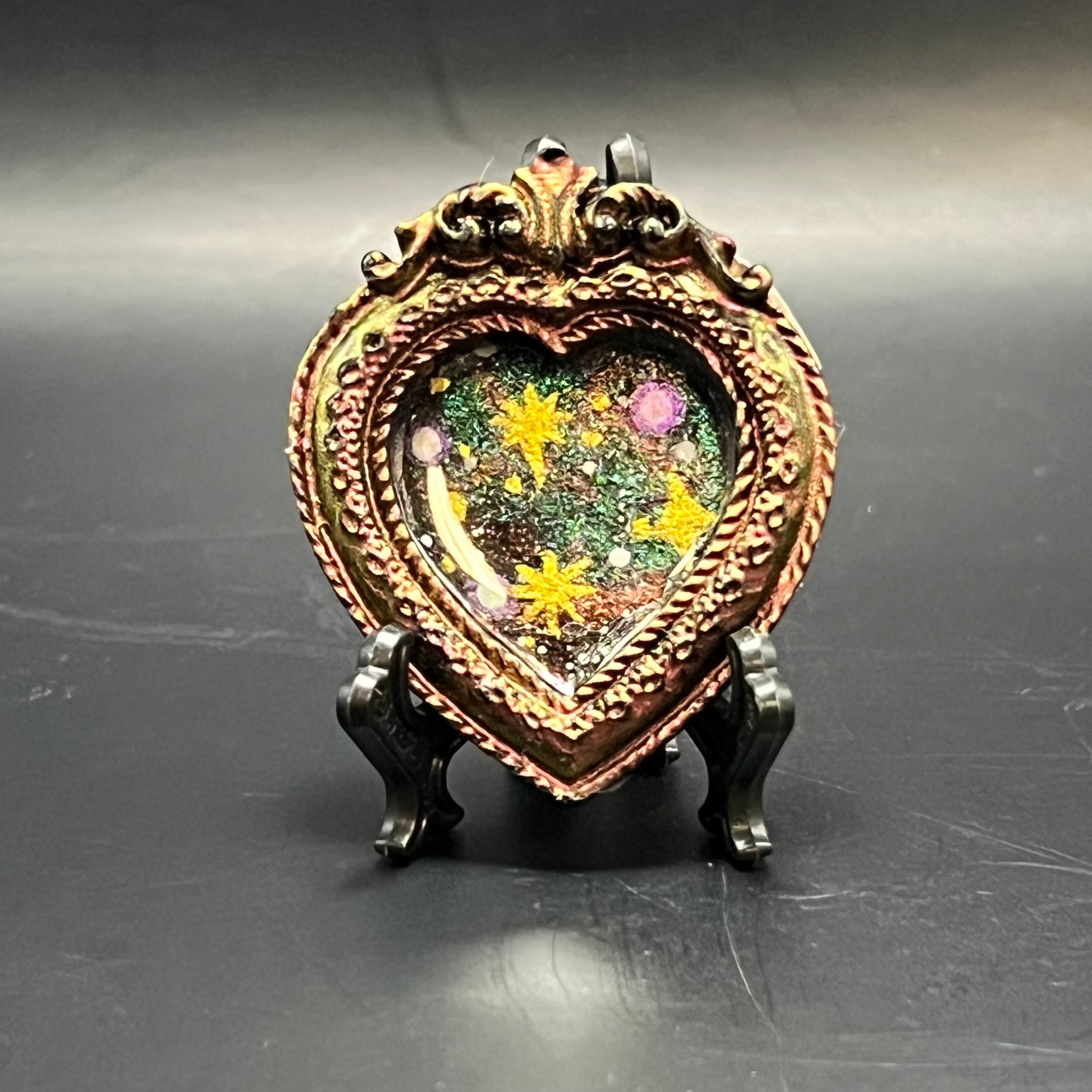 CFD Three Sisters mini painting by Chris Foster, mixed media on canvas, 4x4 inches, edition 1/50, contemporary abstract style