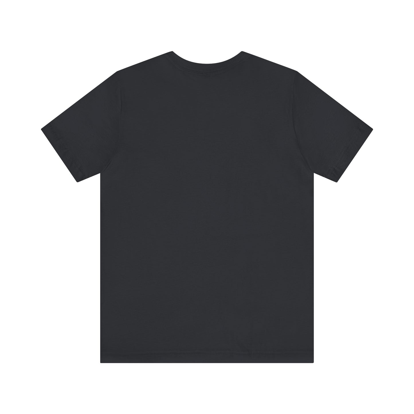This is the Vintage Black Ghost T-Shirt by Storm Garden Studio. This comes in sizes S - L. This showcases the back of the shirt. It is the color of the shirt. It is against a white background.