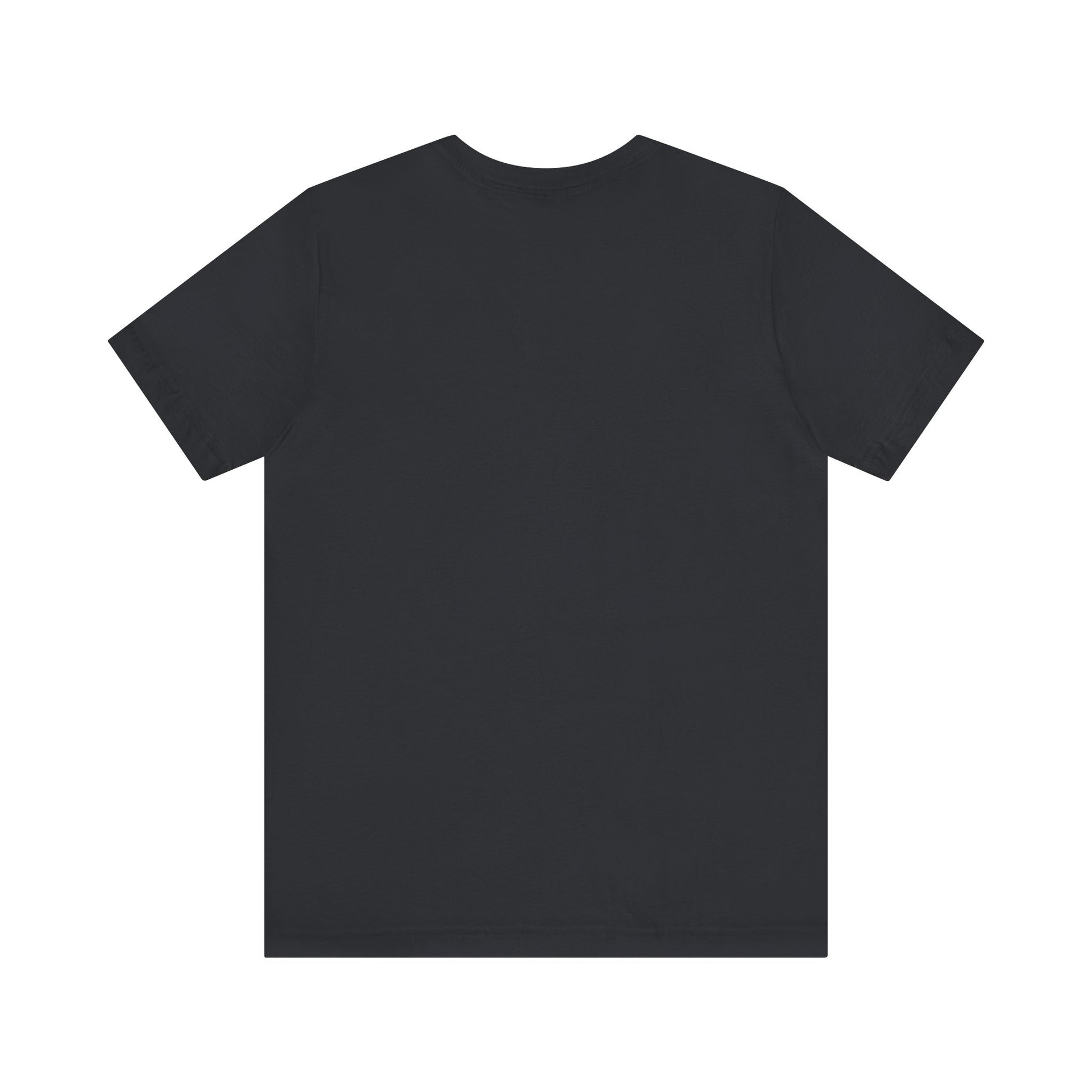 This is the Vintage Black Ghost T-Shirt by Storm Garden Studio. This comes in sizes S - L. This showcases the back of the shirt. It is the color of the shirt. It is against a white background.
