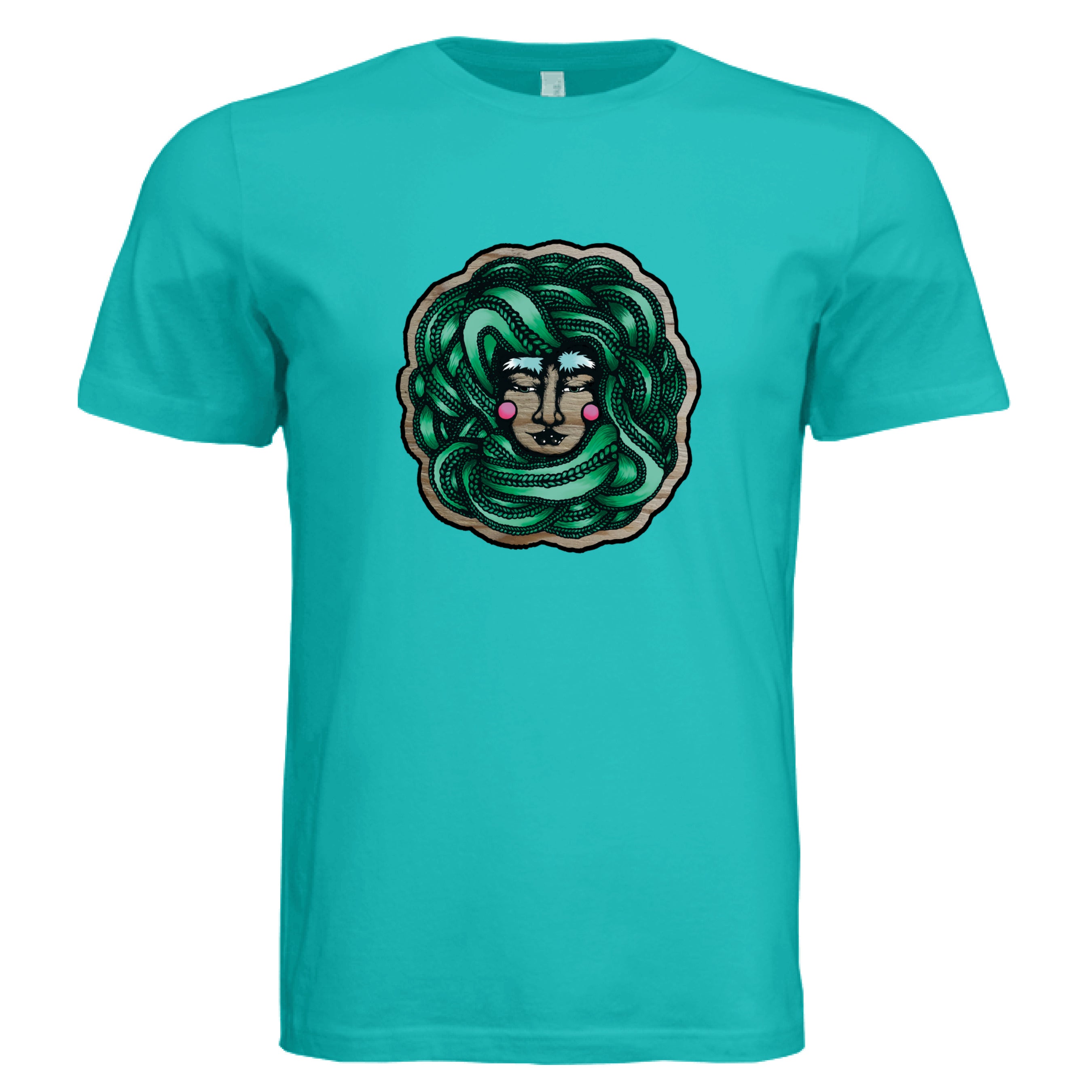 The Art Collective International Winter Goddess T-Shirt in relaxed fit organic cotton with charcoal color, crew neckline